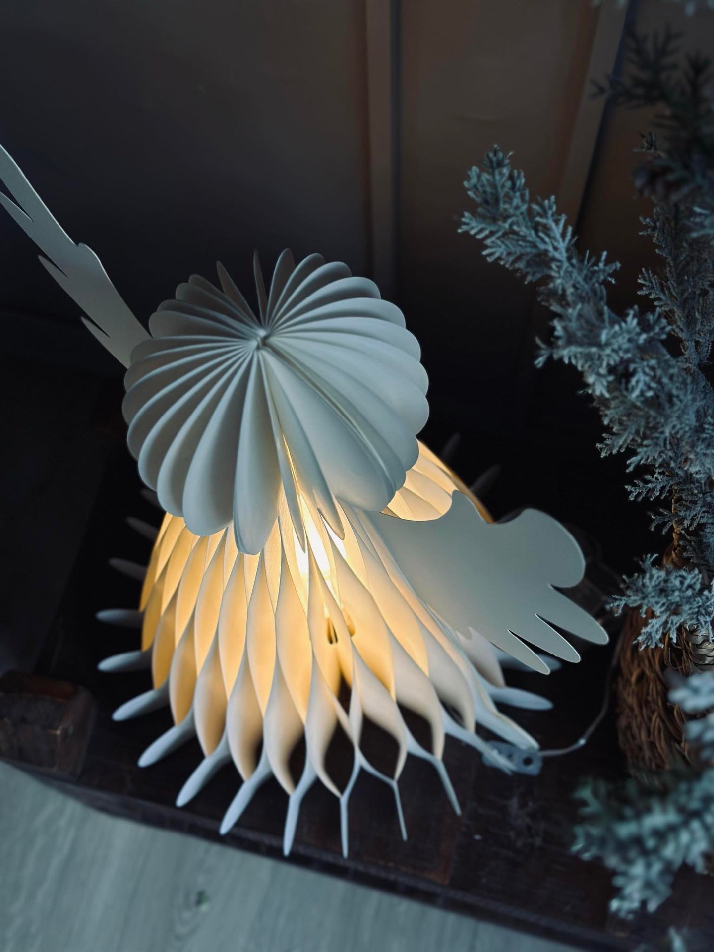 Ängel med LED-ljus - 50 cm