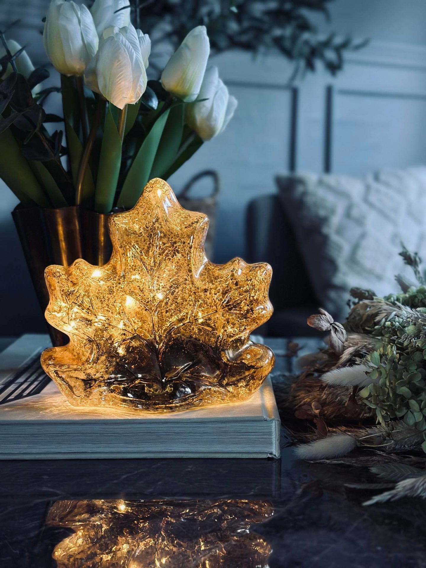 Blad med LED-ljus och timer - Flera färger