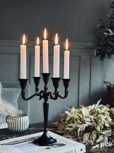 Ljusstake Alu svart - 5-armad