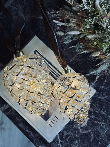 Kotteupphängning i glas