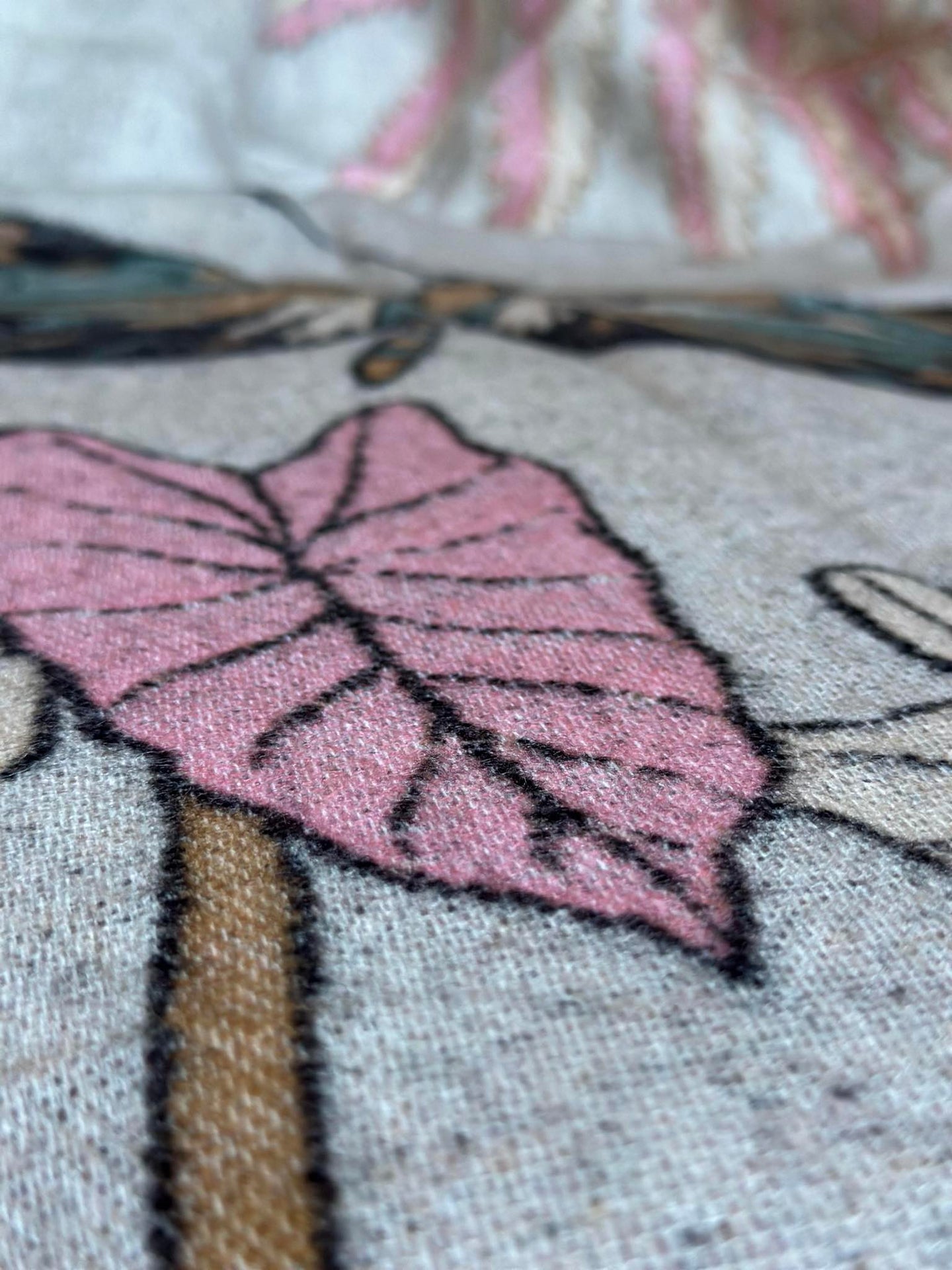 Pläd - Svamp brun / natur