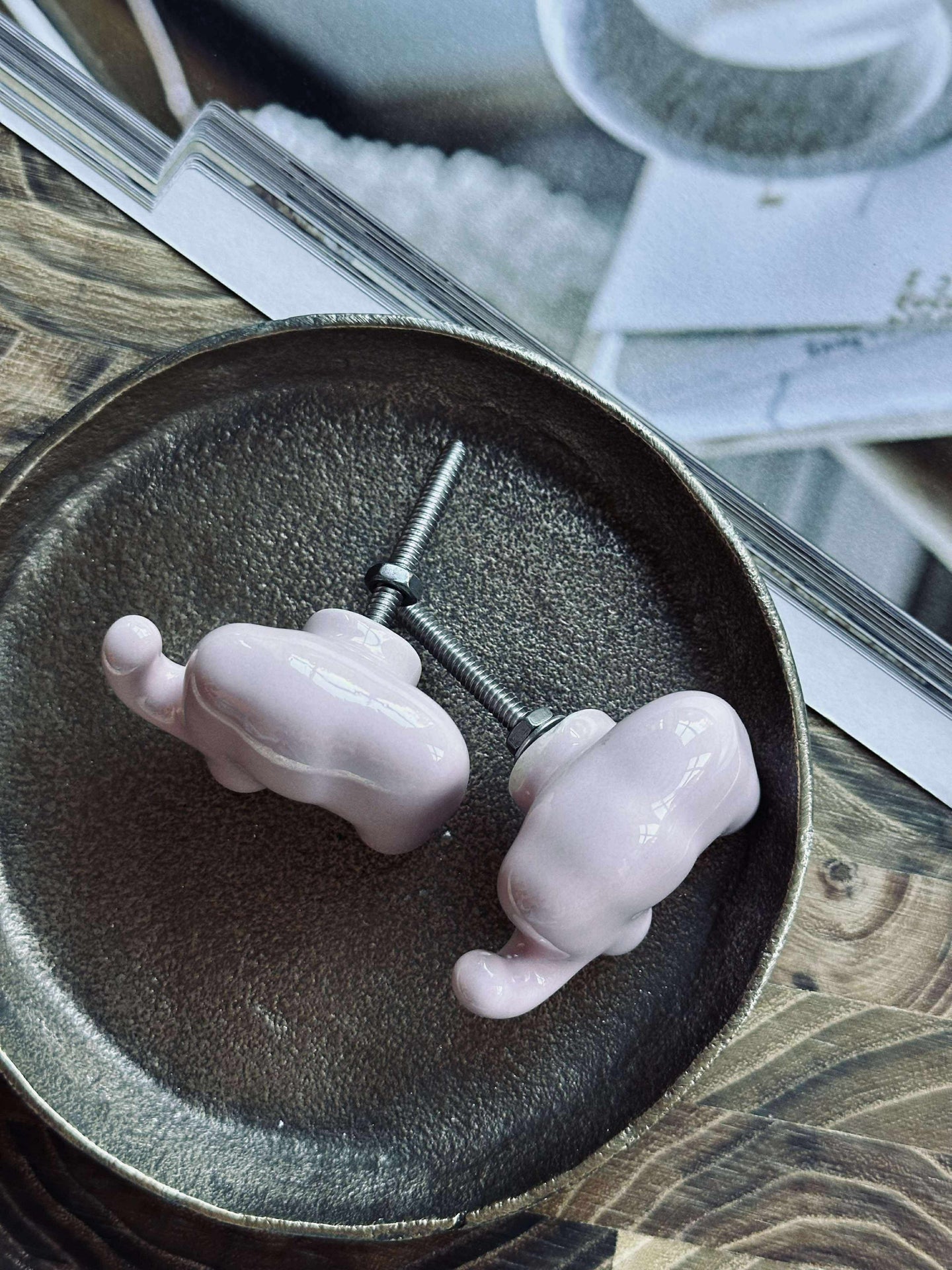 Handtag elefant rosa - 2 st.