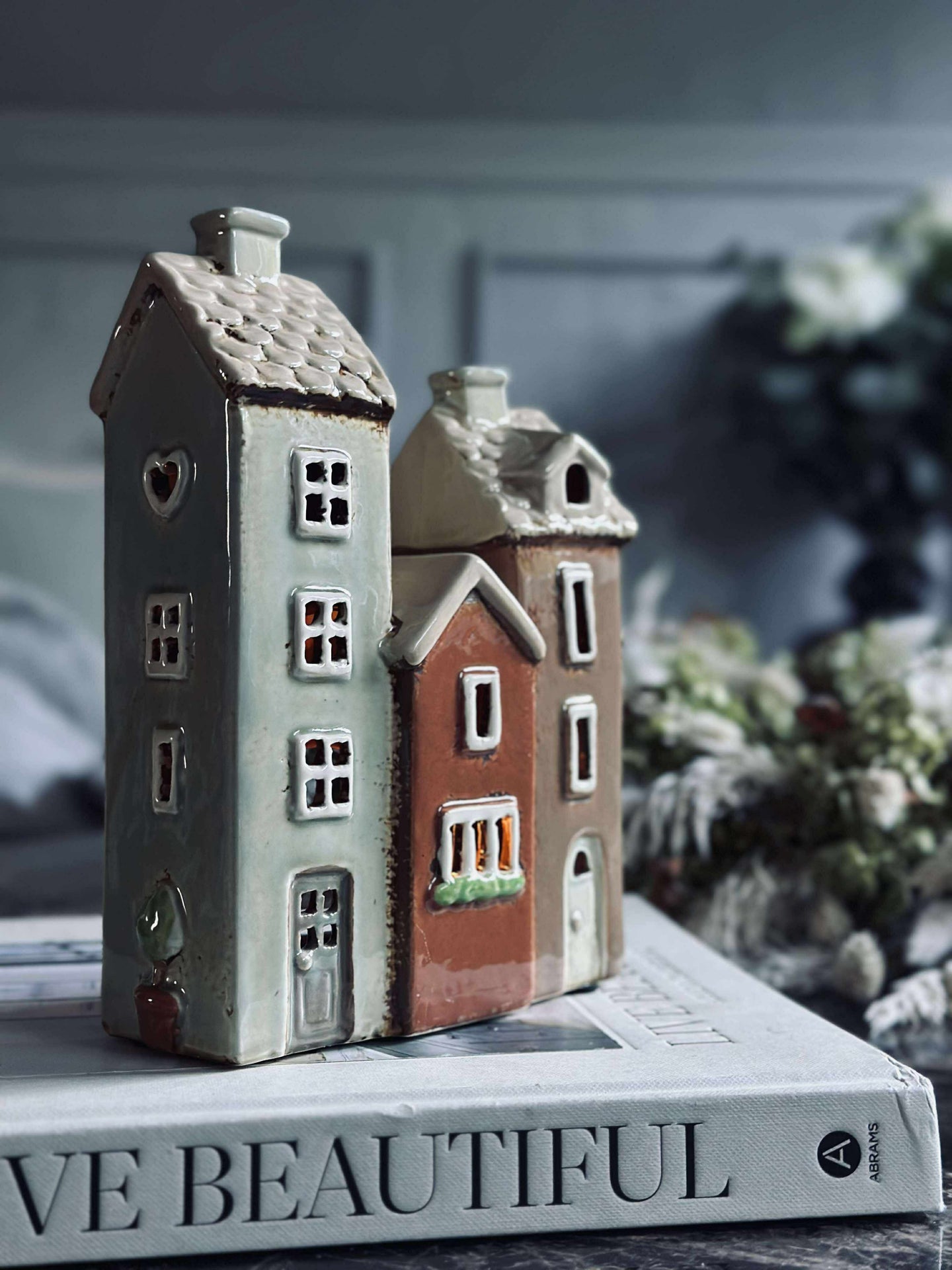 3 x Ljuslykta - Keramik