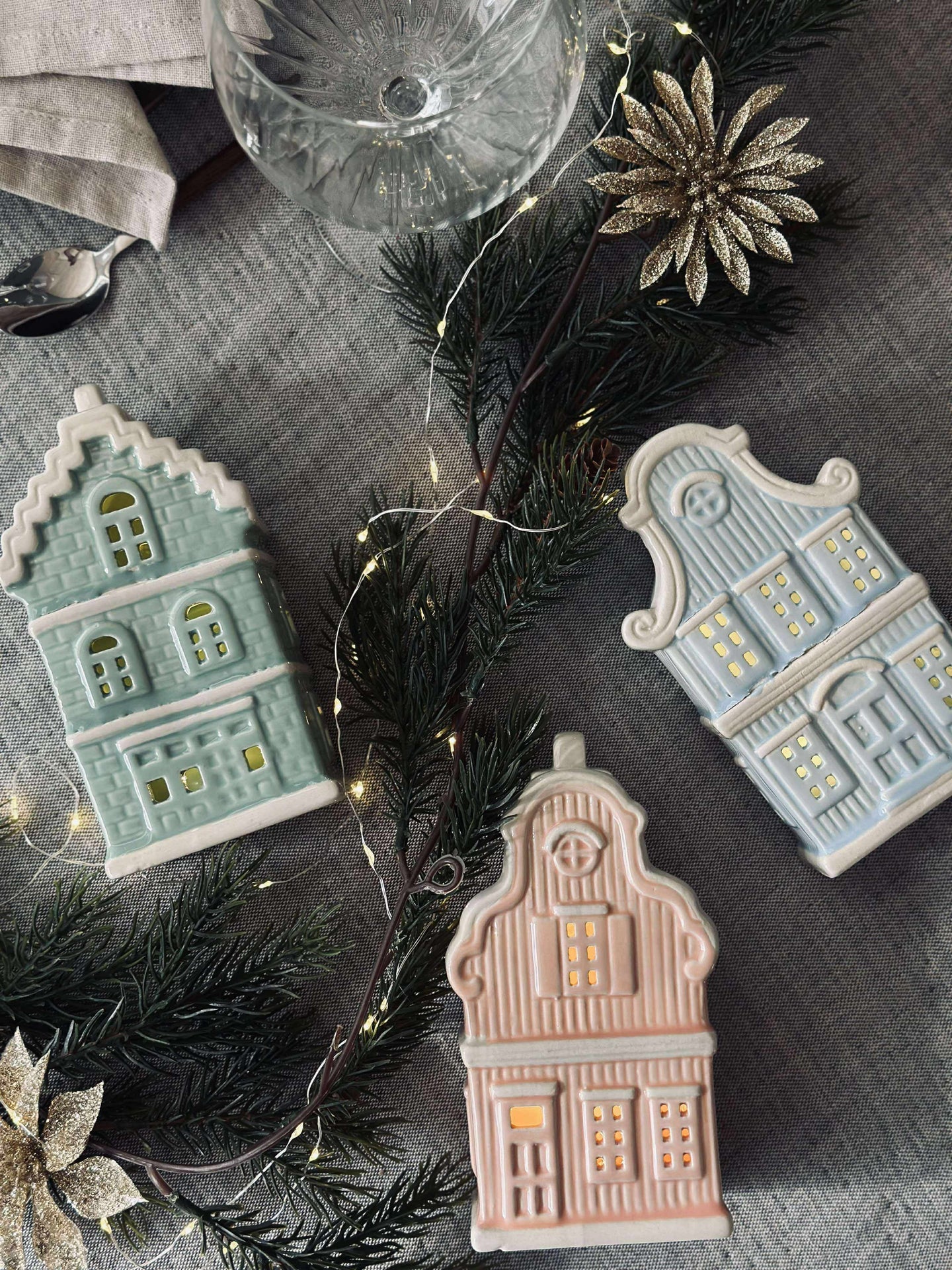 Ljushus med LED - Pastellfärg MIX