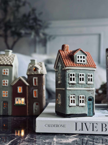 Ljuslykta - Keramik grön