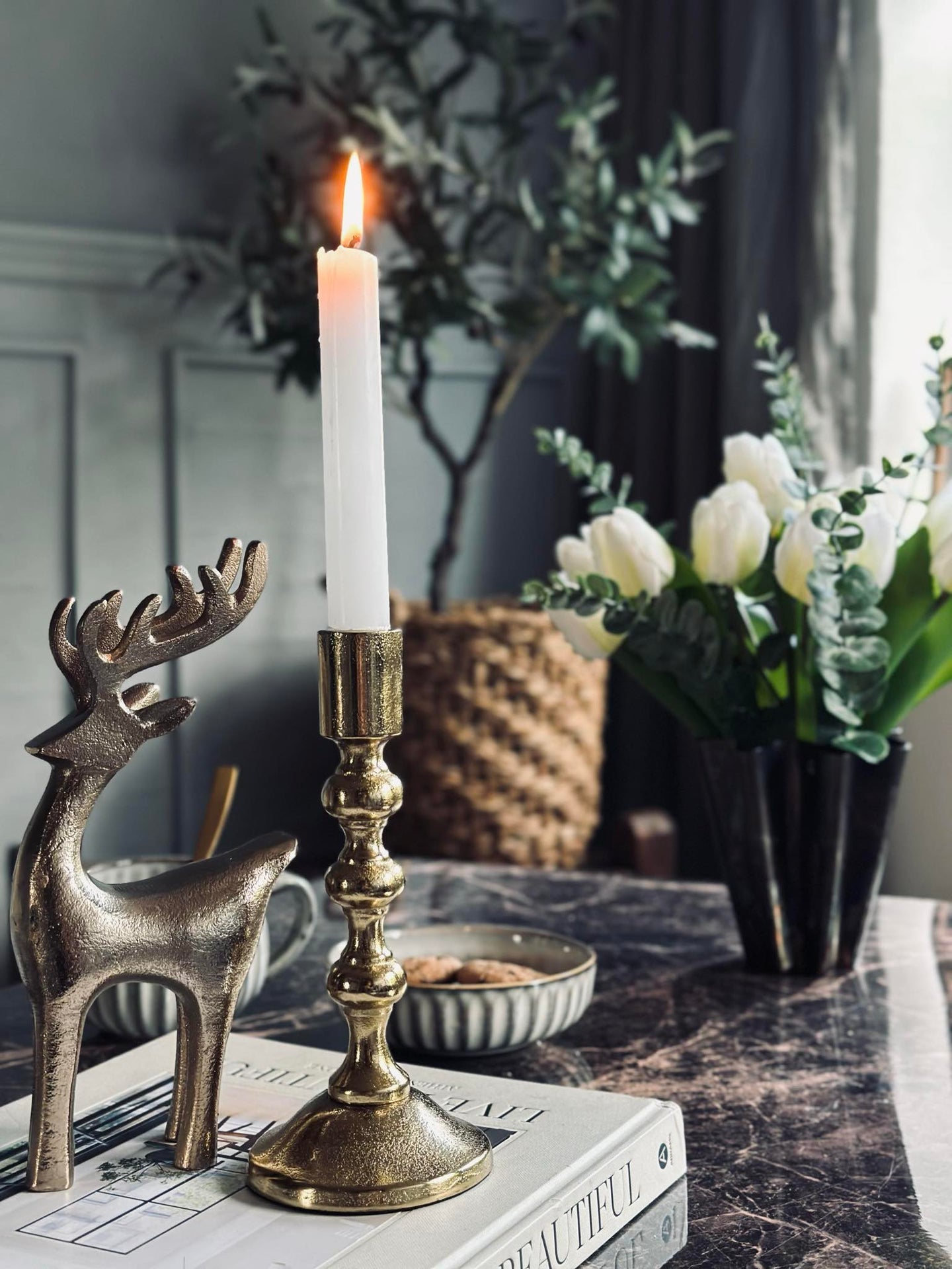 Ljusstake med kulor - Small