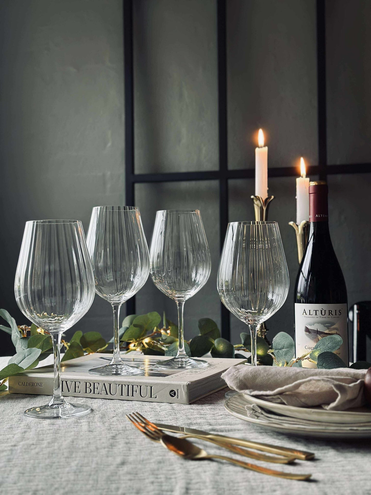 Vinglas rödvin CRYSTAL - Set med 4 st.