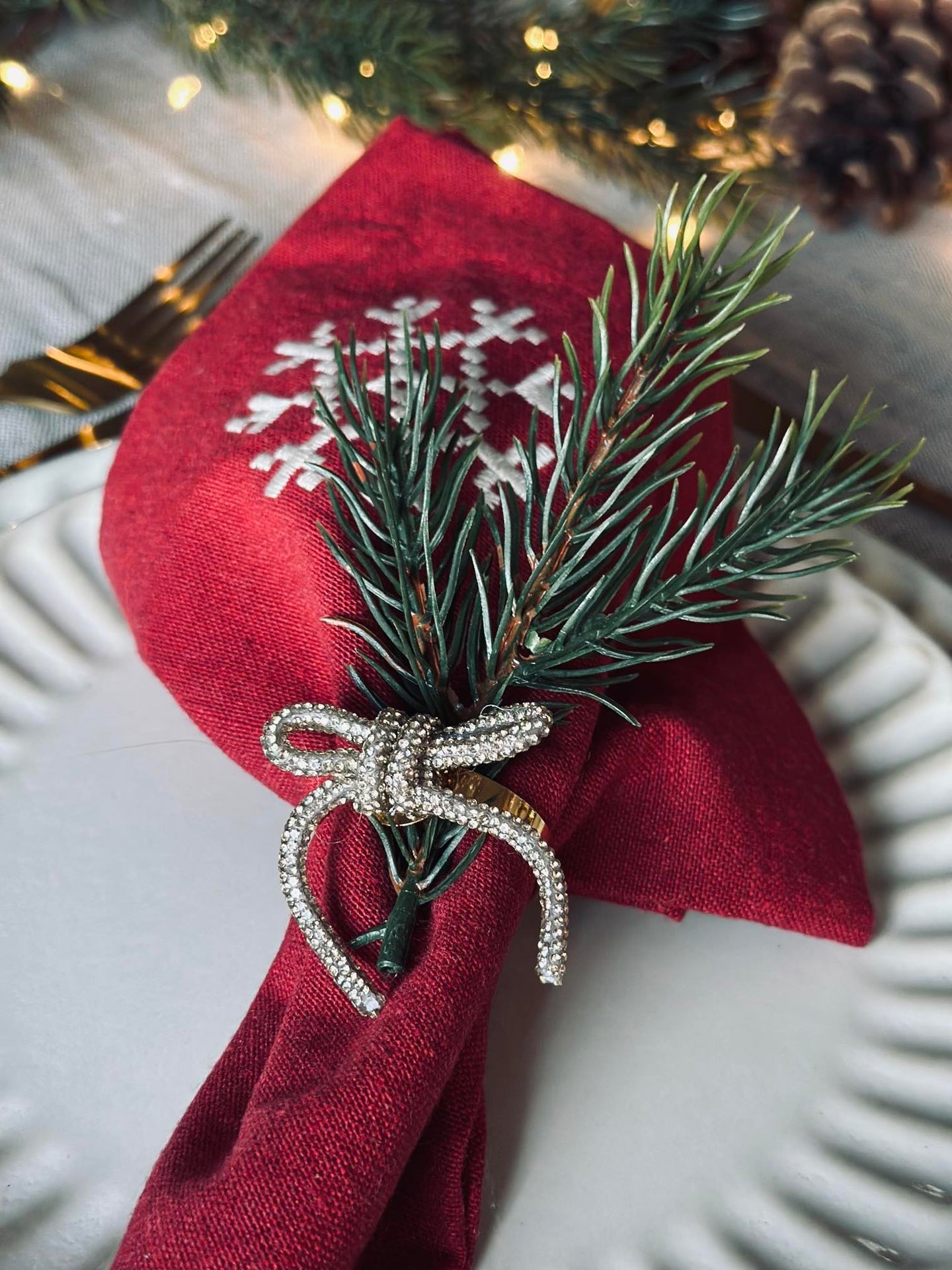 Servettringar - Rosetter 4 st