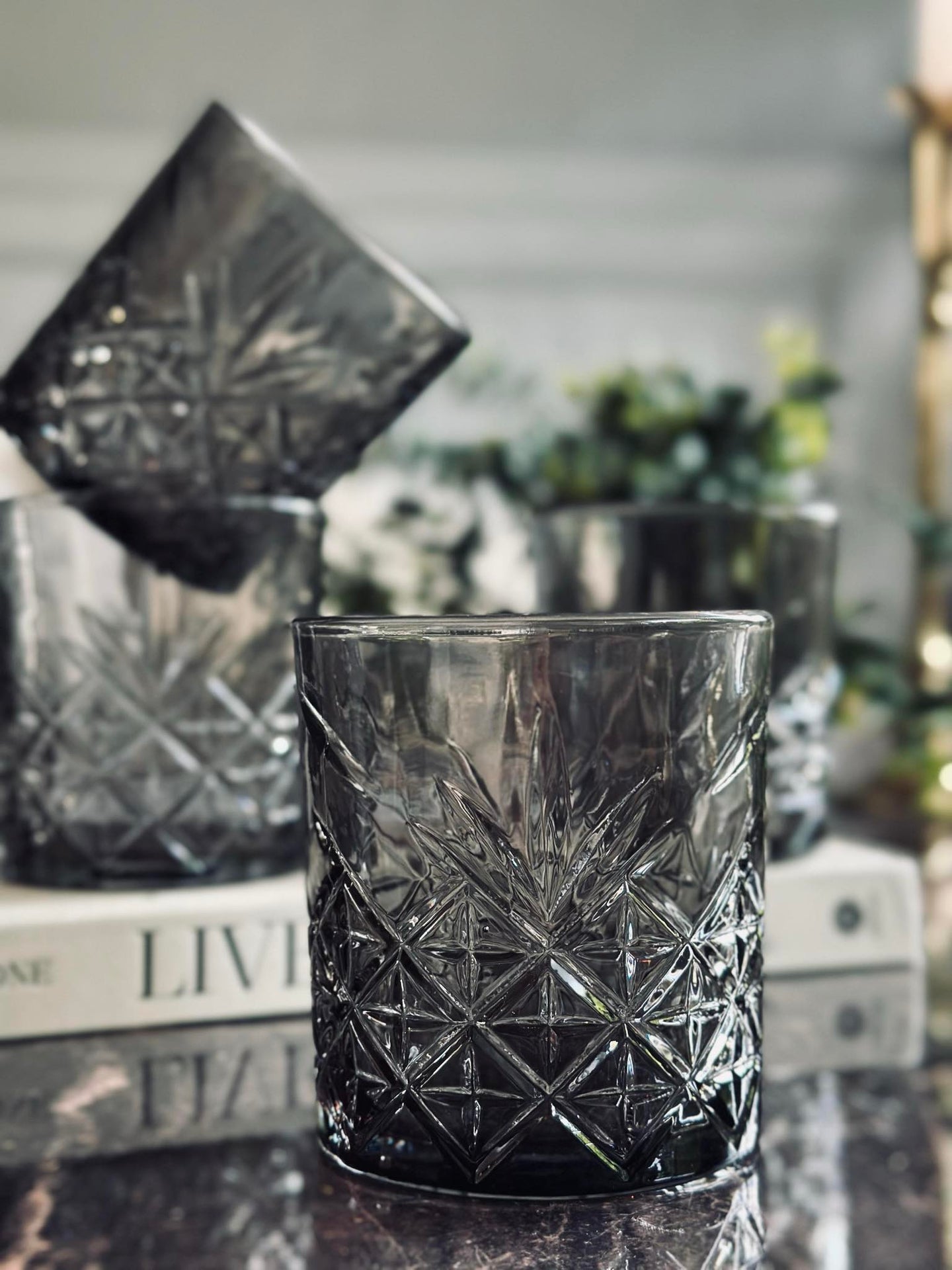 Whiskyglas / Vattenglas Rökfärgade - 4 st