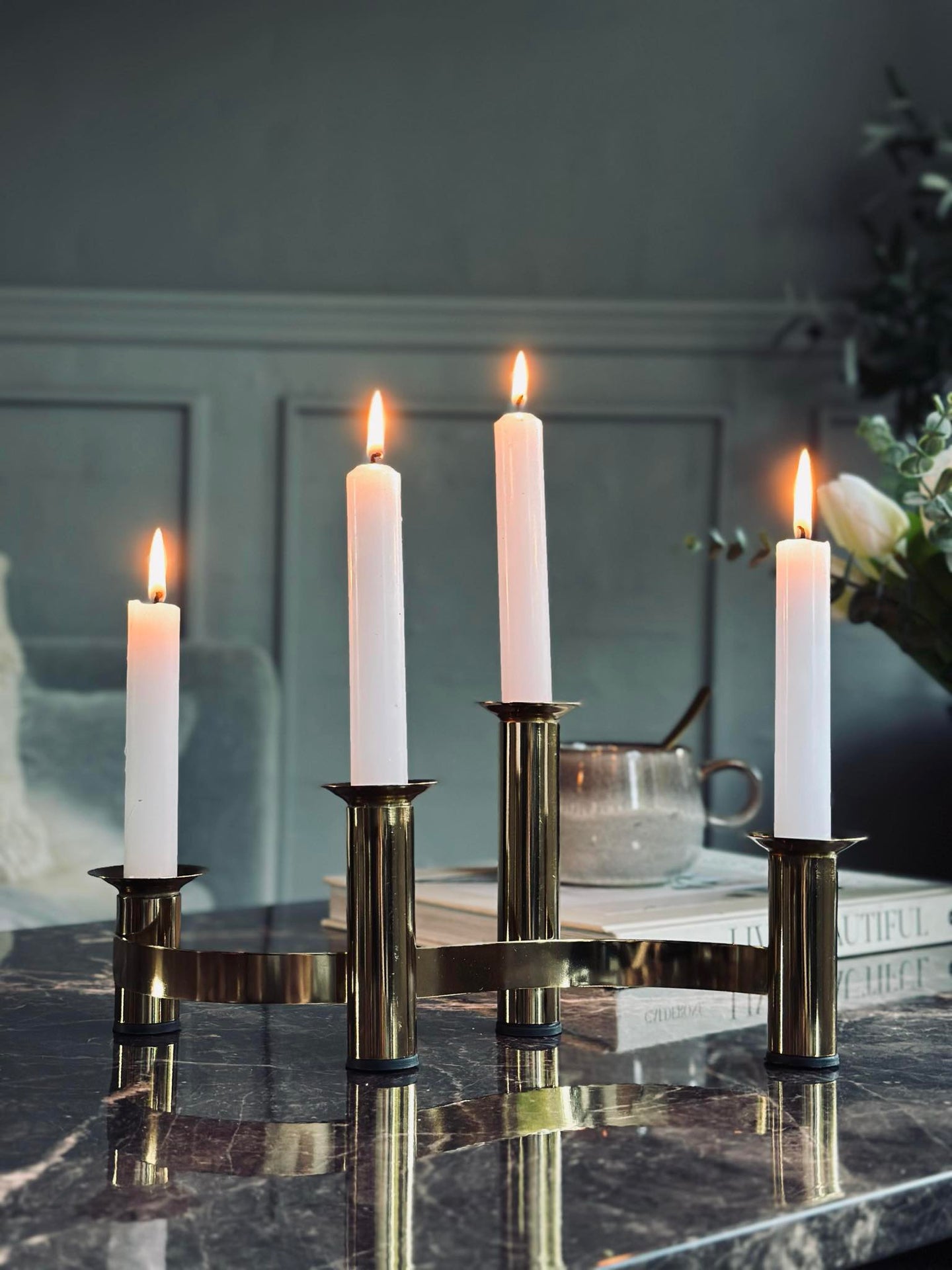 Adventsljusstake - Guld