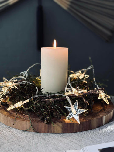 Ljusslinga med stjärnor