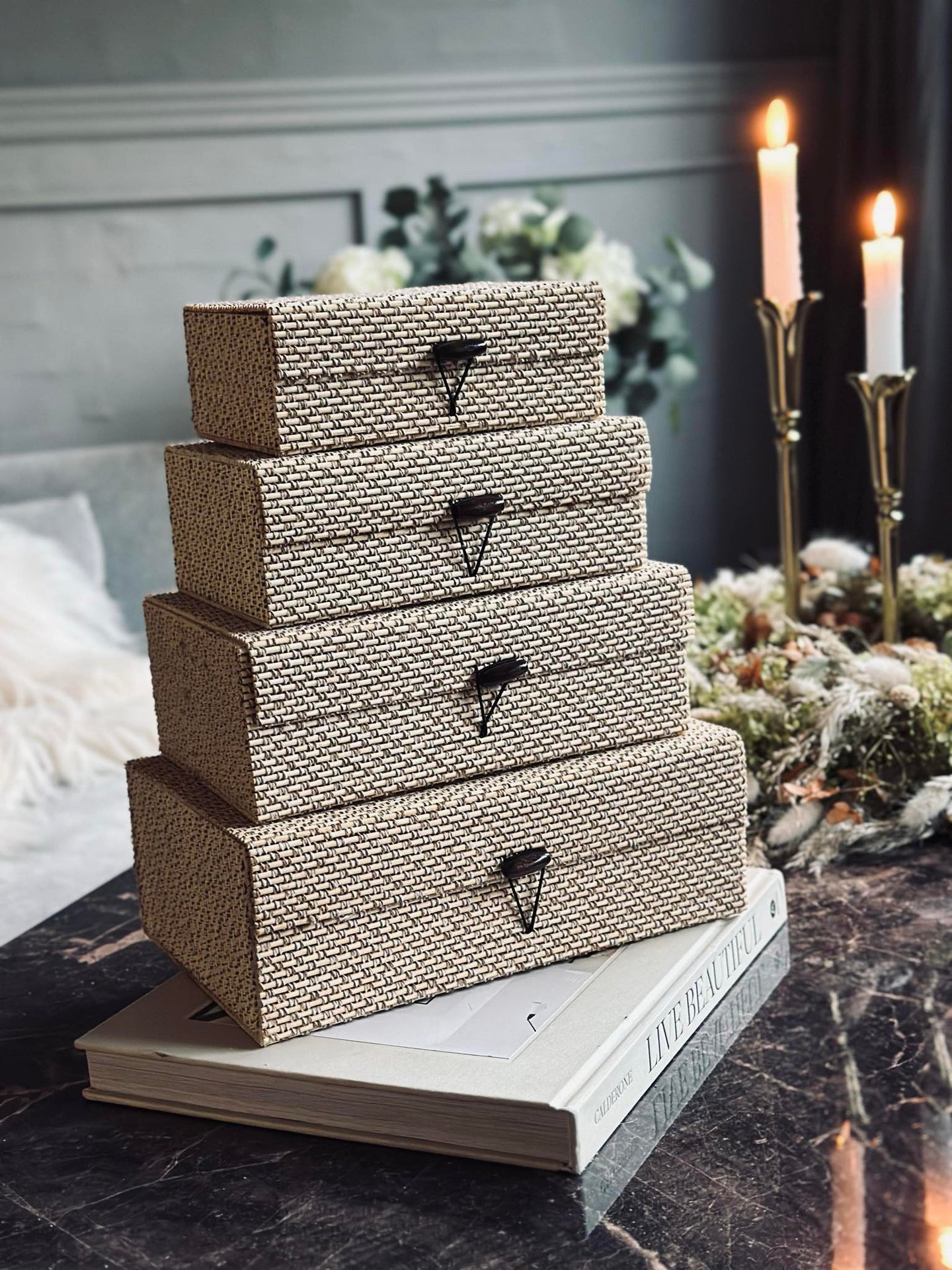 Lådor Natur - Set med 4 st