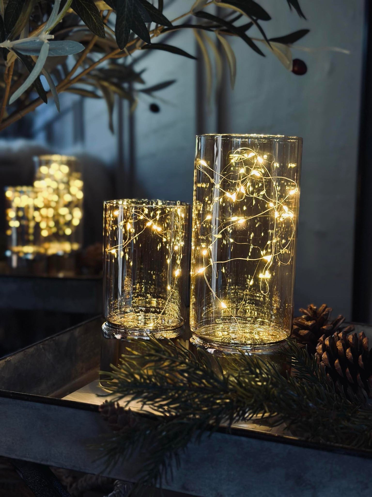 Lyktor MAGIC med LED - Set med 2 st.