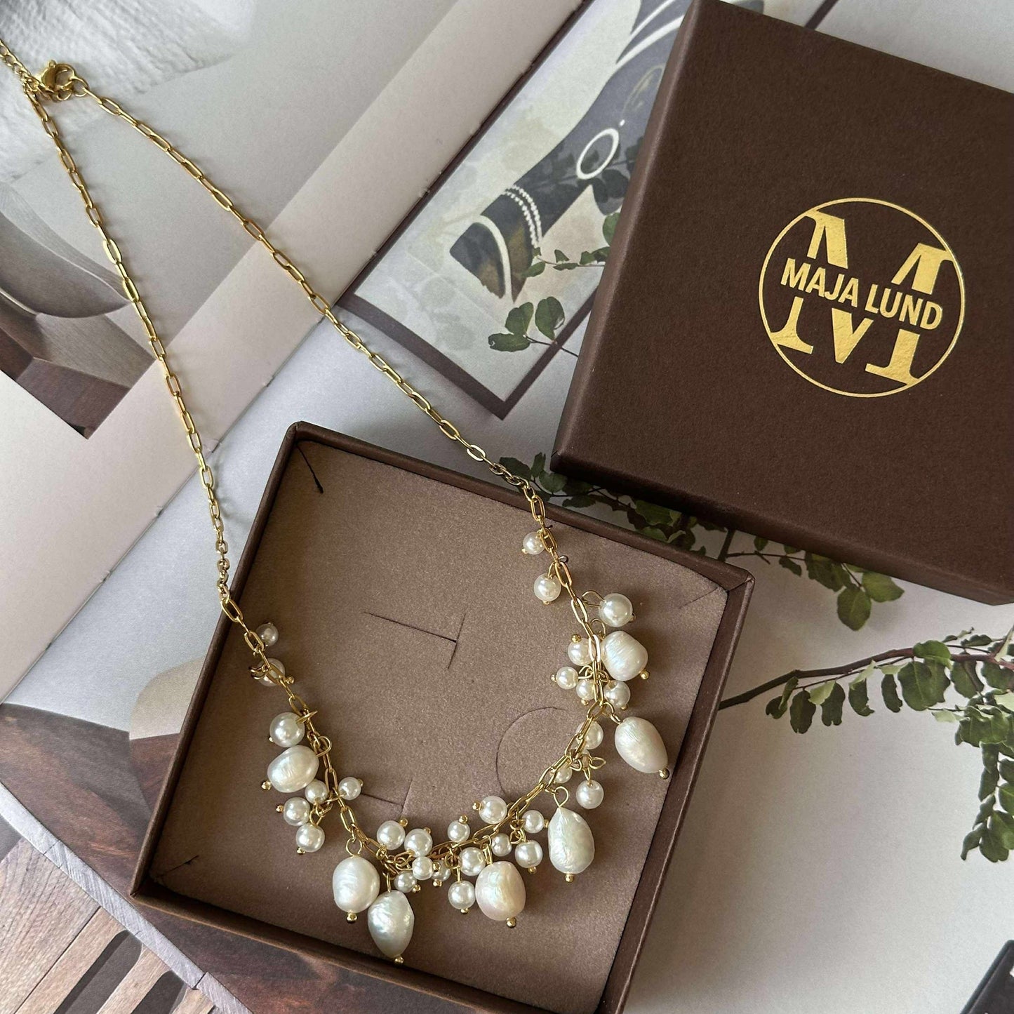 Halsband Cille - med pärlmix