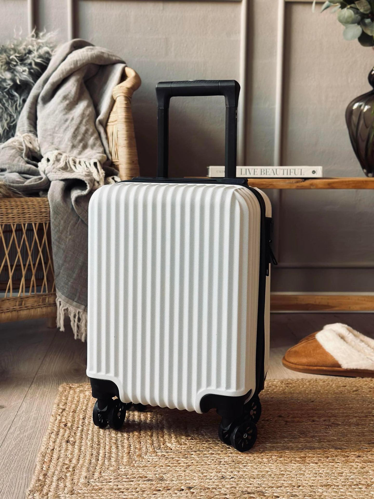 Resväska Trolley - Vit