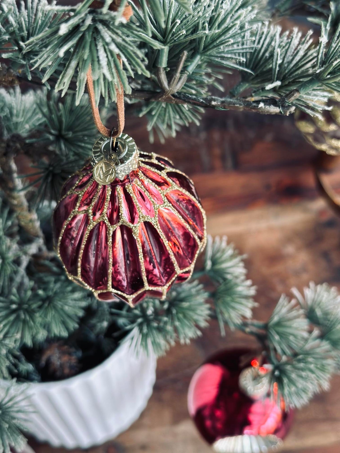 Julgranskulor i glas - Paket med 4 st