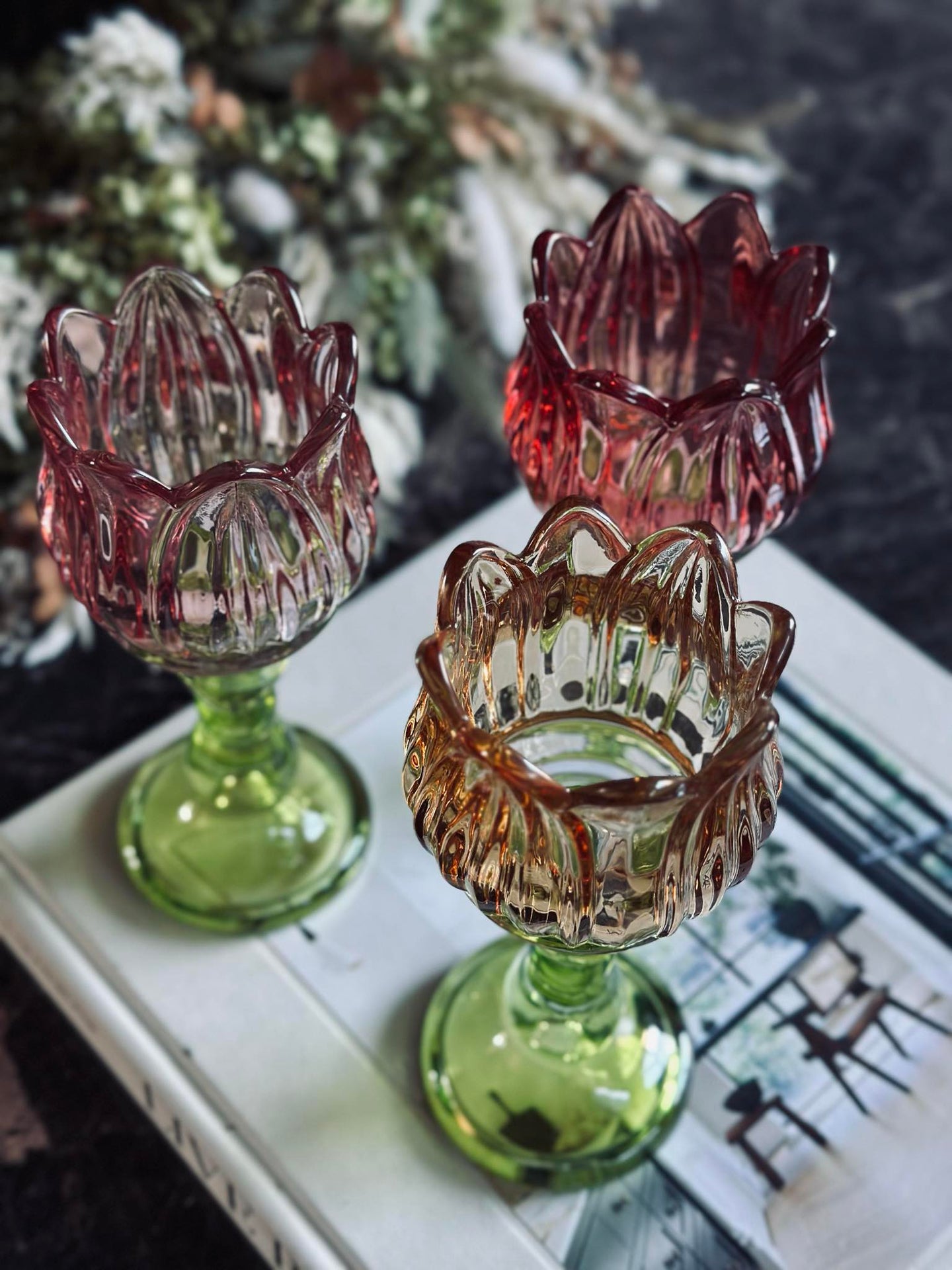 Ljusstake blomma Mörk rosa