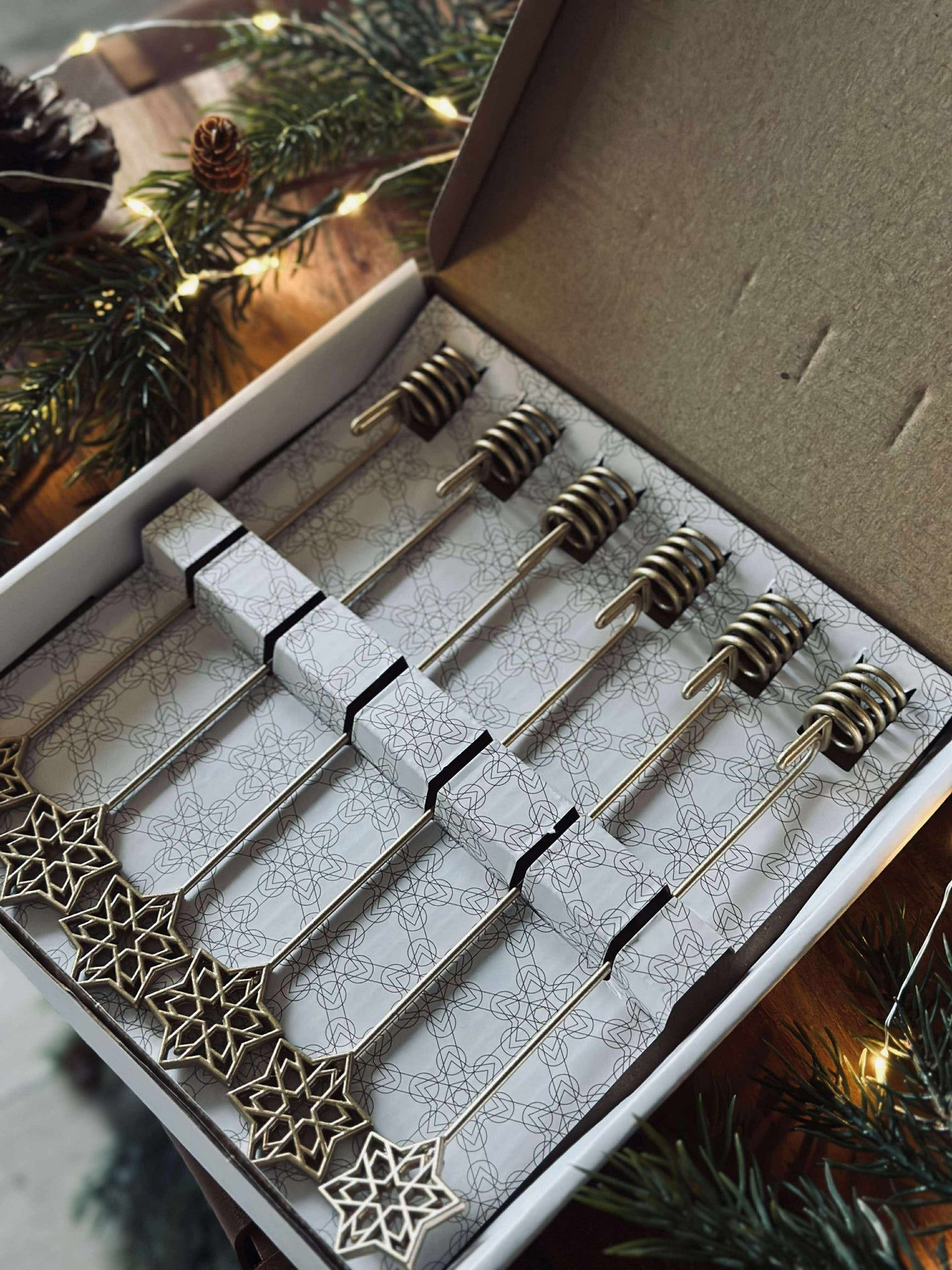 Ljushållare för julgran STAR - 6 st.