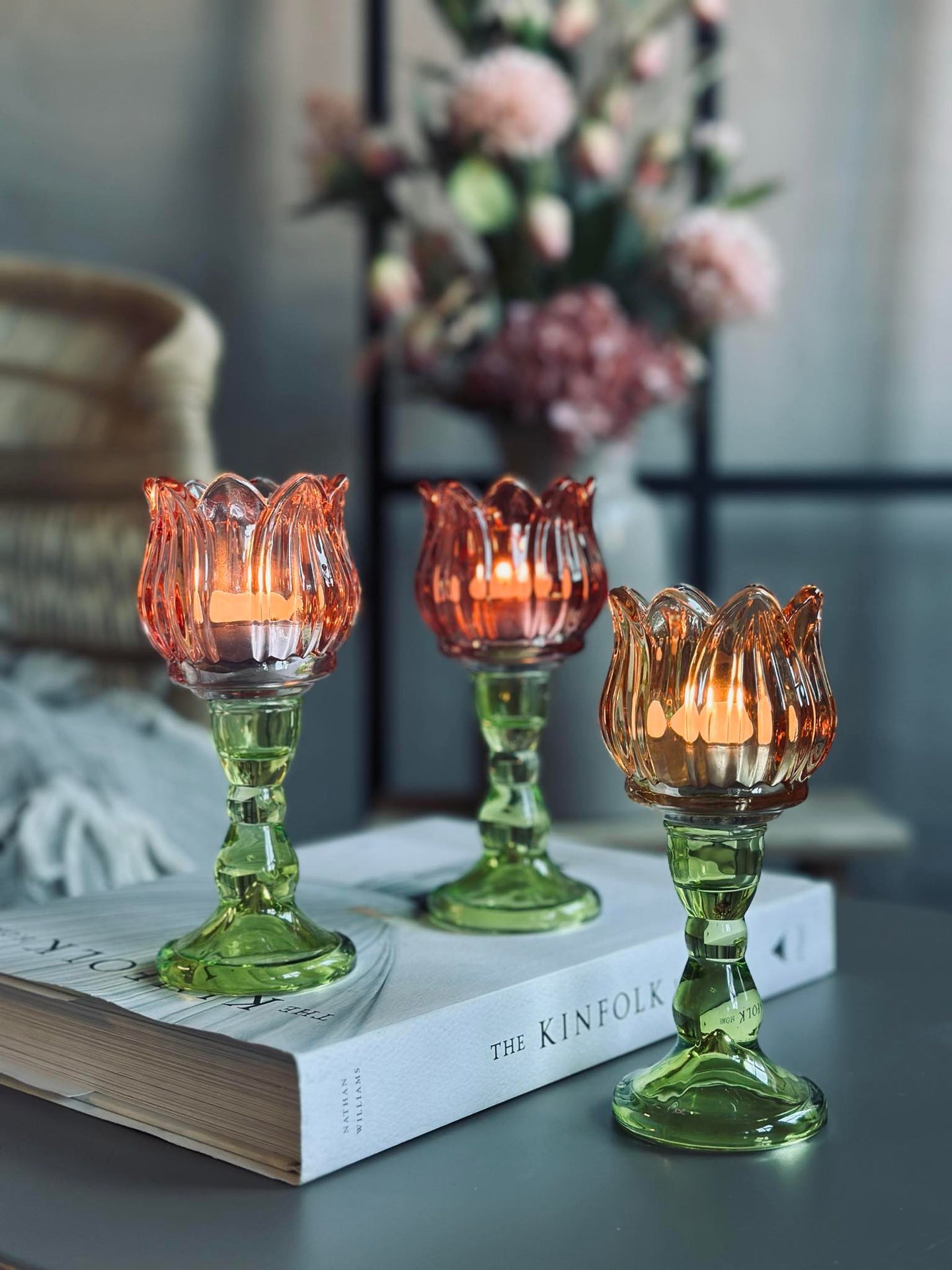 Ljusstake blomma Mörk rosa