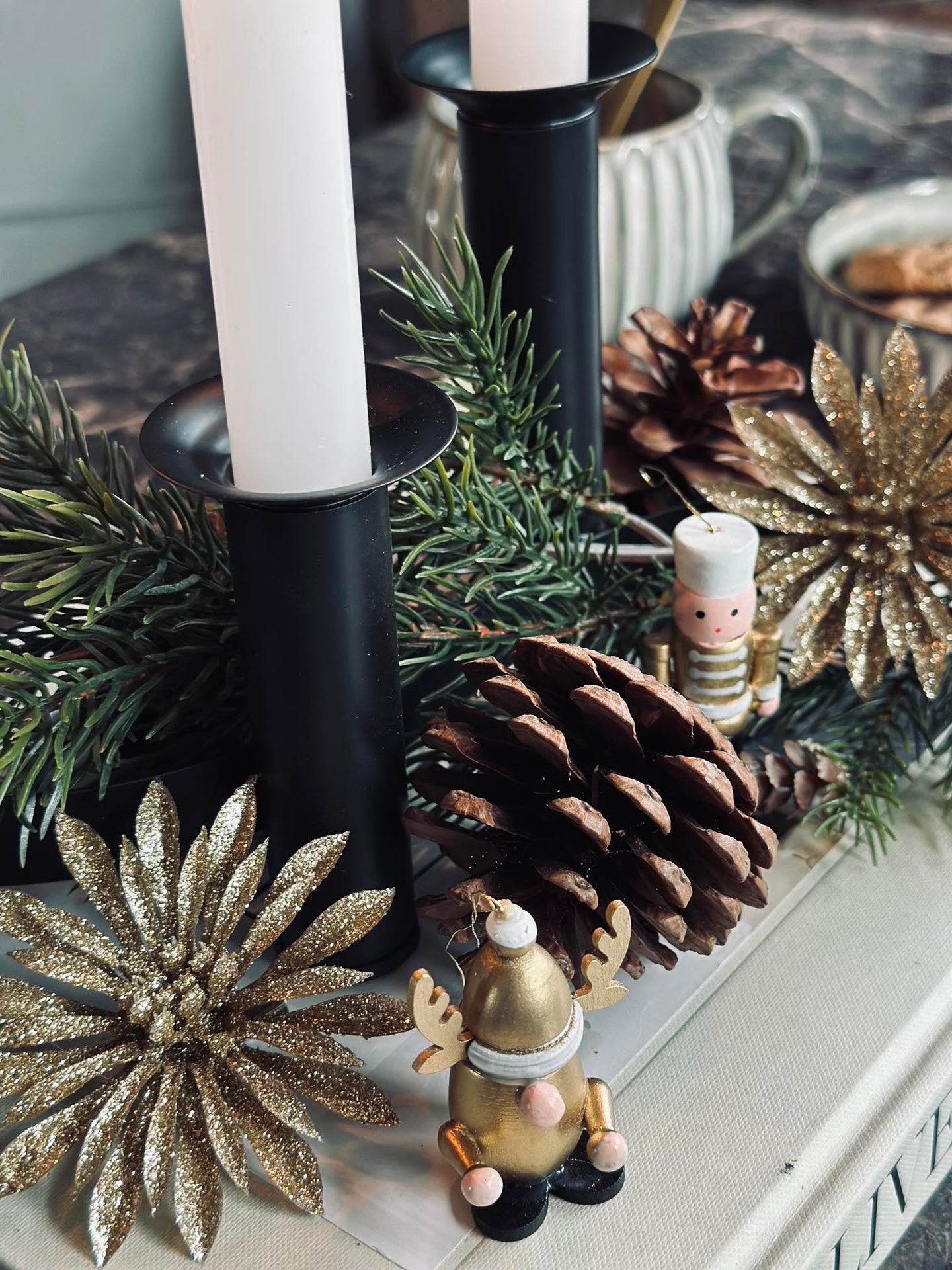 Adventsljusstake - Svart