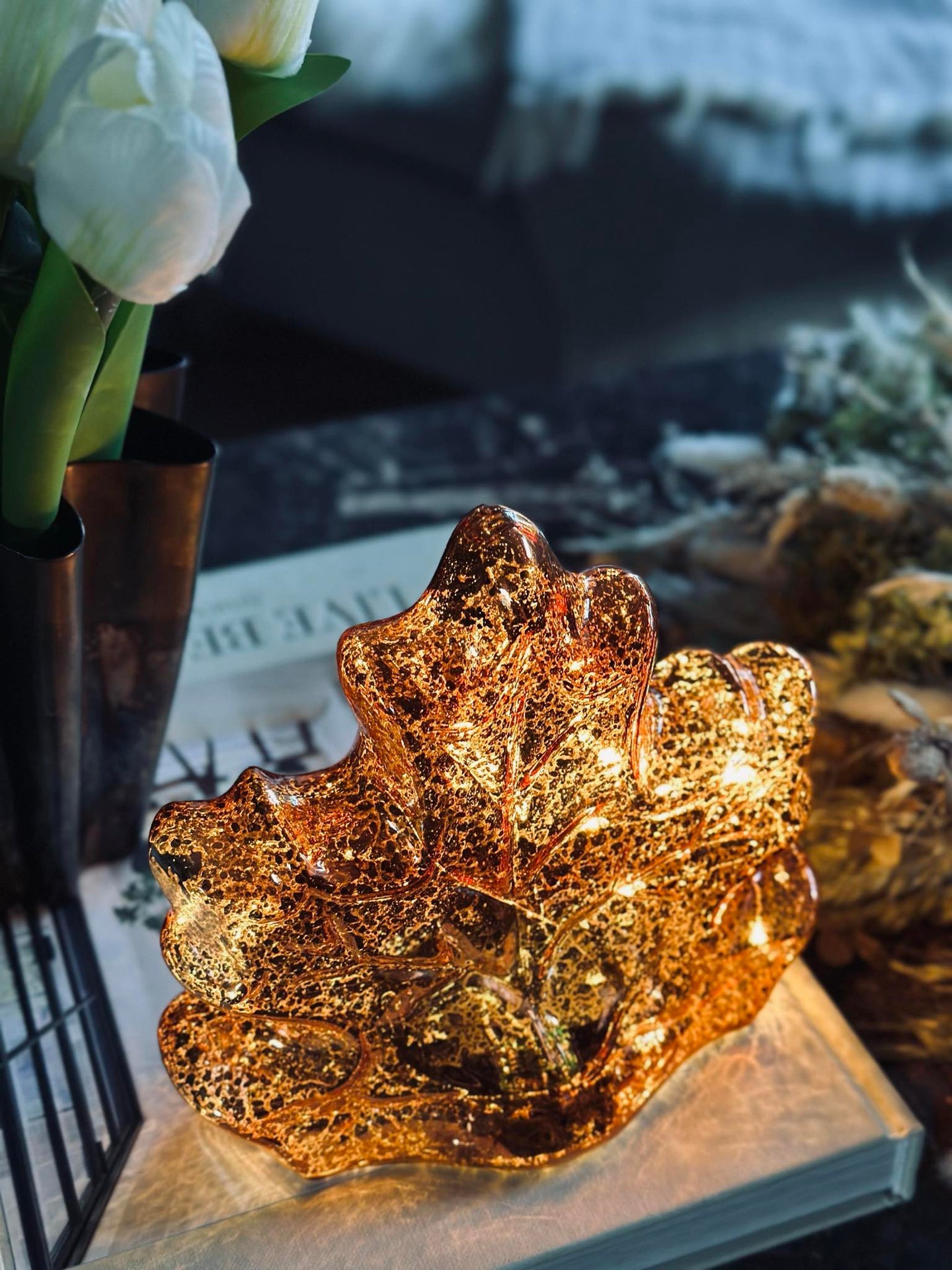 Blad med LED-ljus och timer - Flera färger