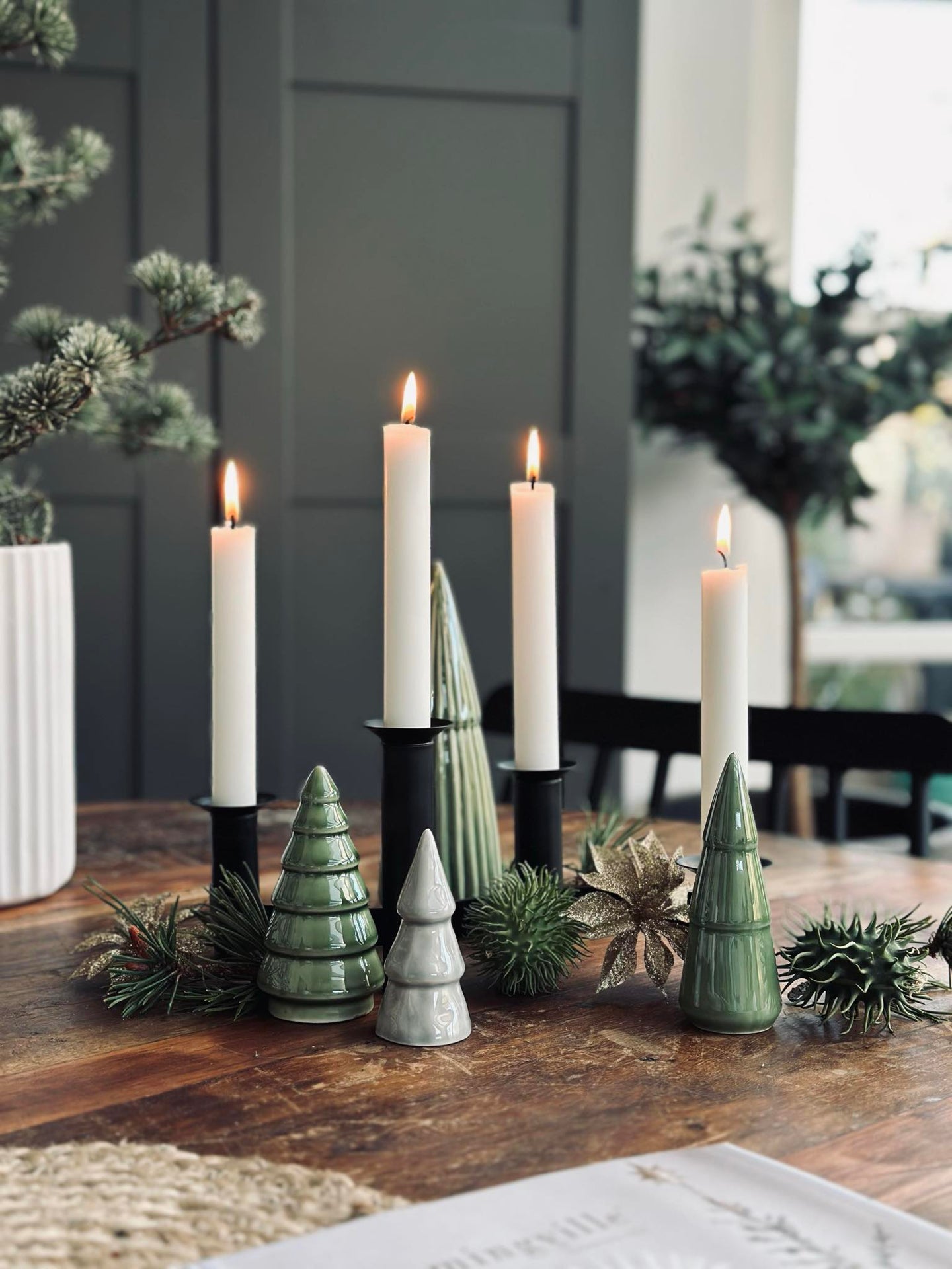 Adventsljusstake - Svart