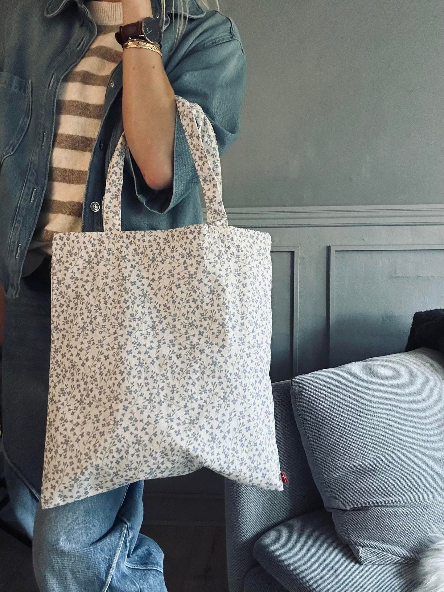 Shoppingväska - Liten flora