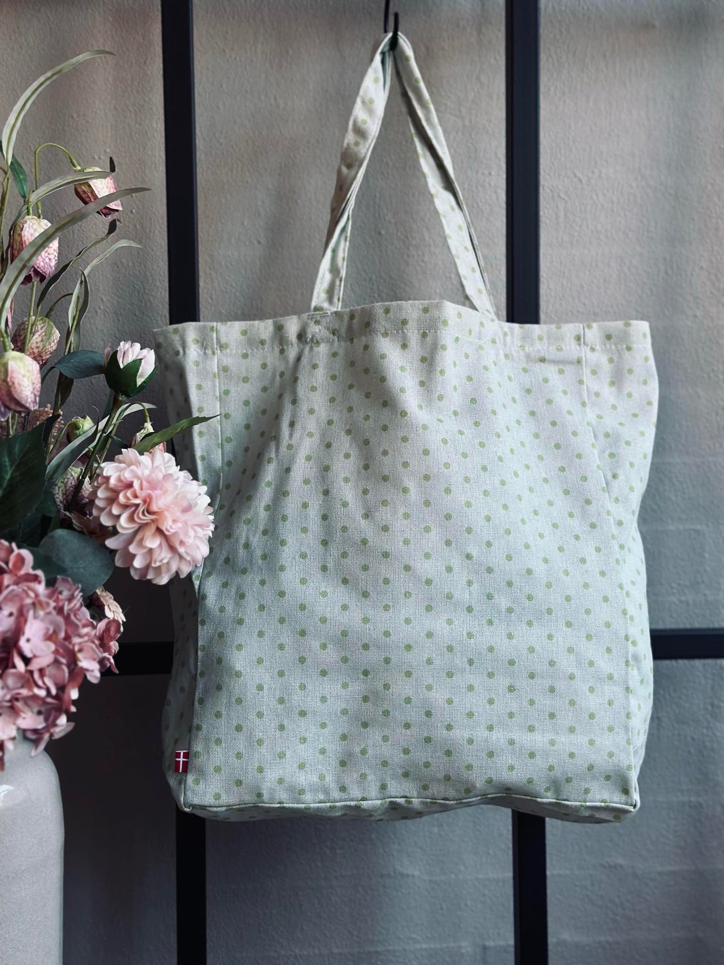 Shoppingväska - Gröna prickar