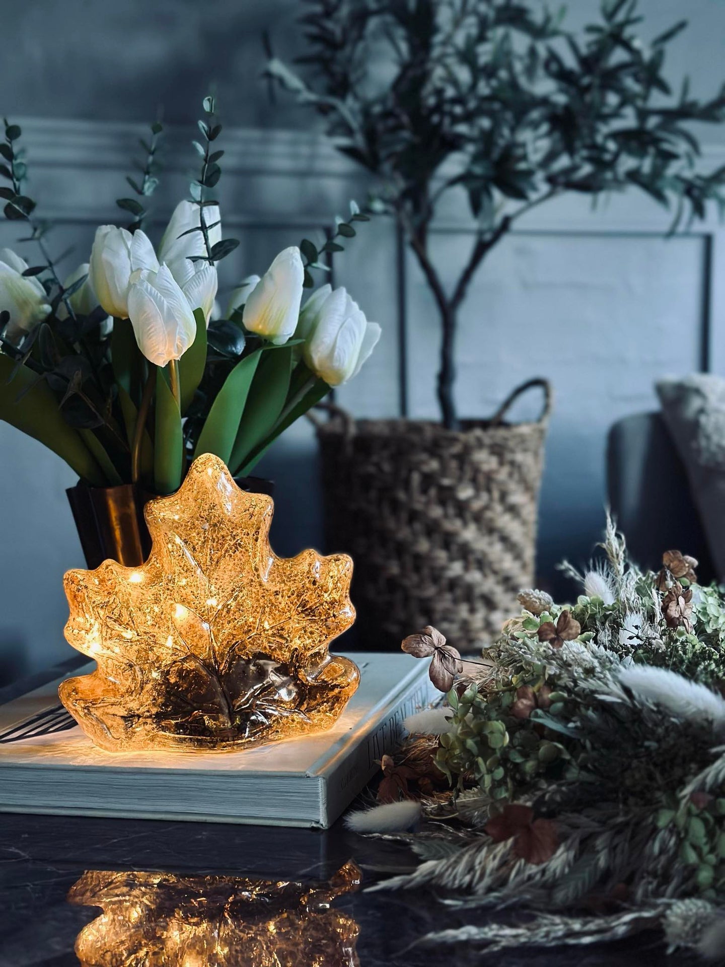 Blad med LED-ljus och timer - Flera färger