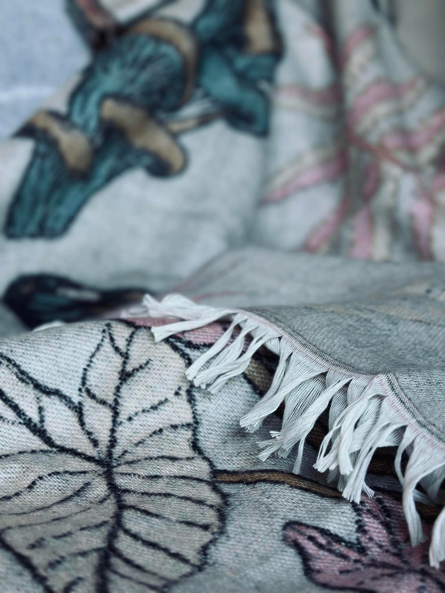 Pläd - Svamp brun / natur