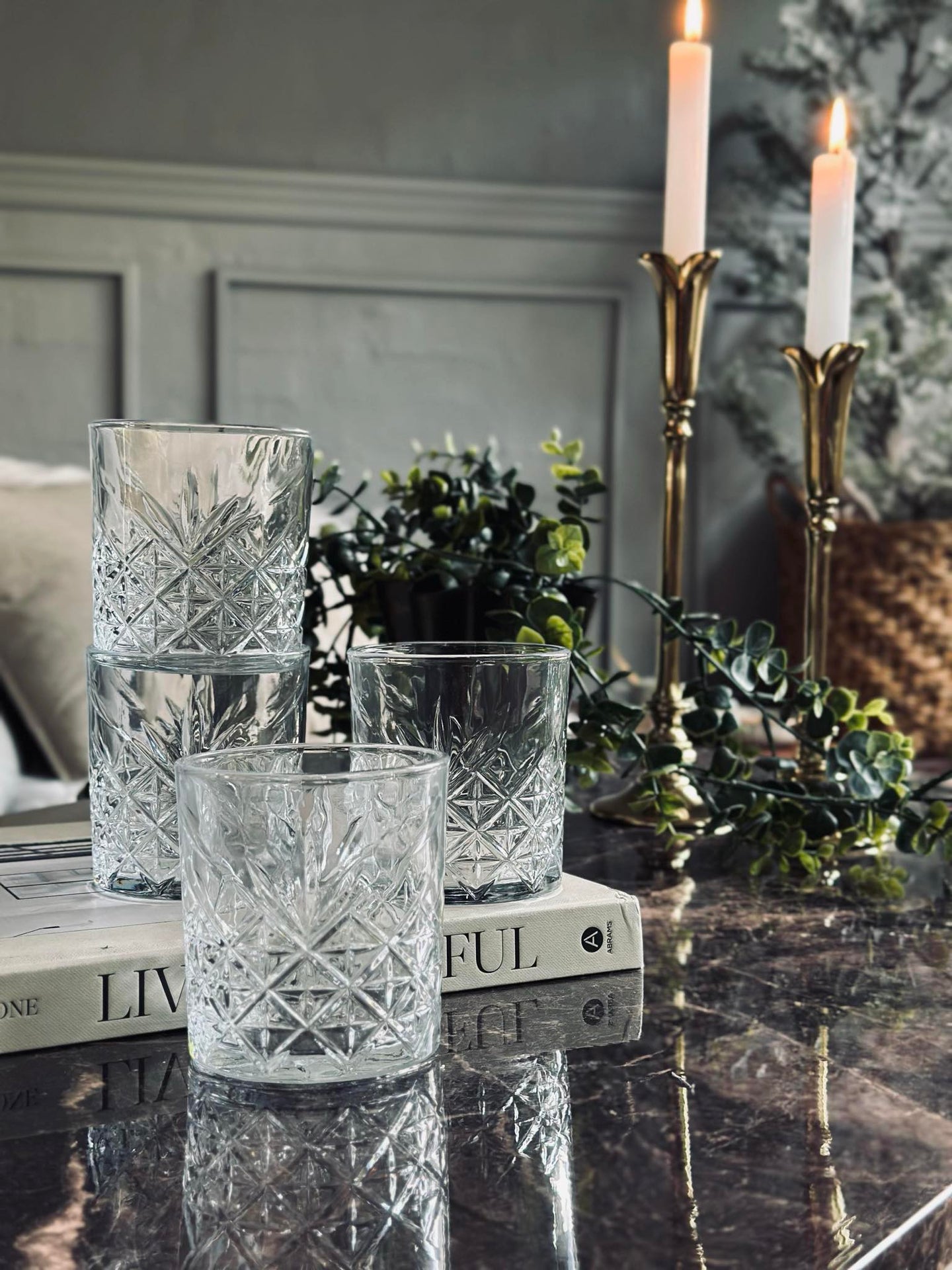 Whiskyglas / vattenglas - 4 st