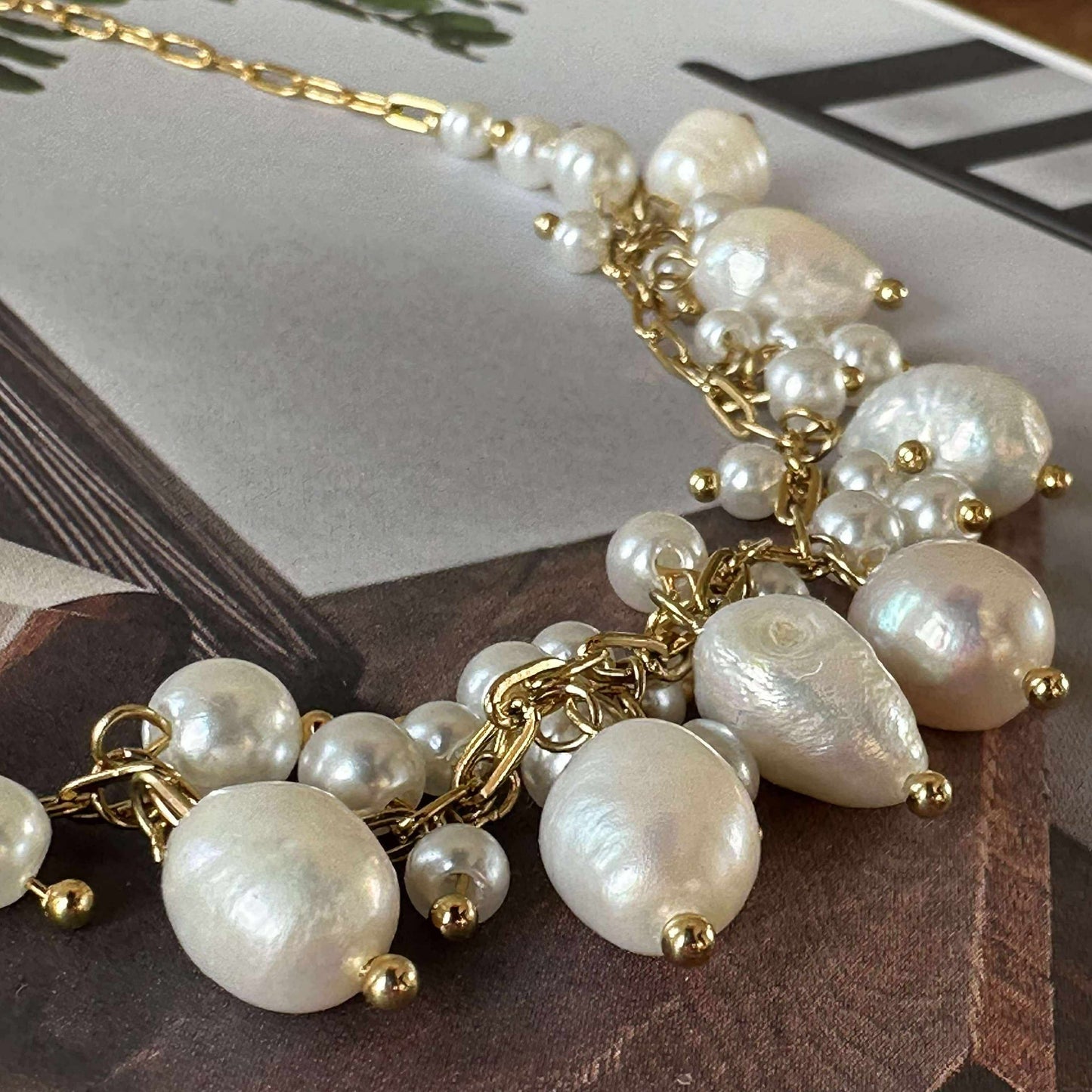 Halsband Cille - med pärlmix