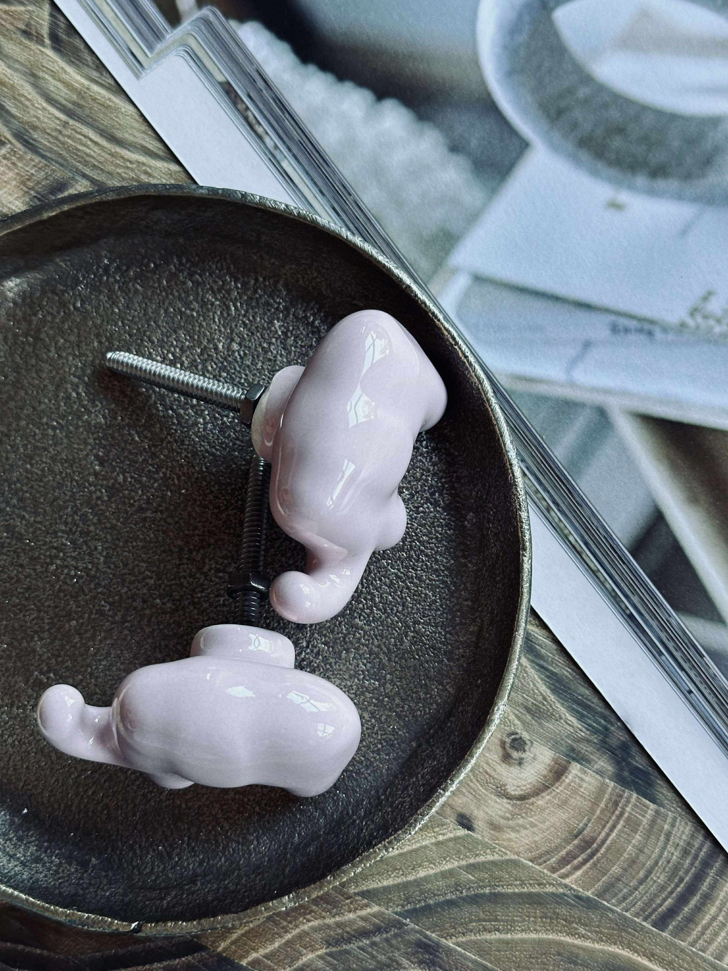 Handtag elefant rosa - 2 st.