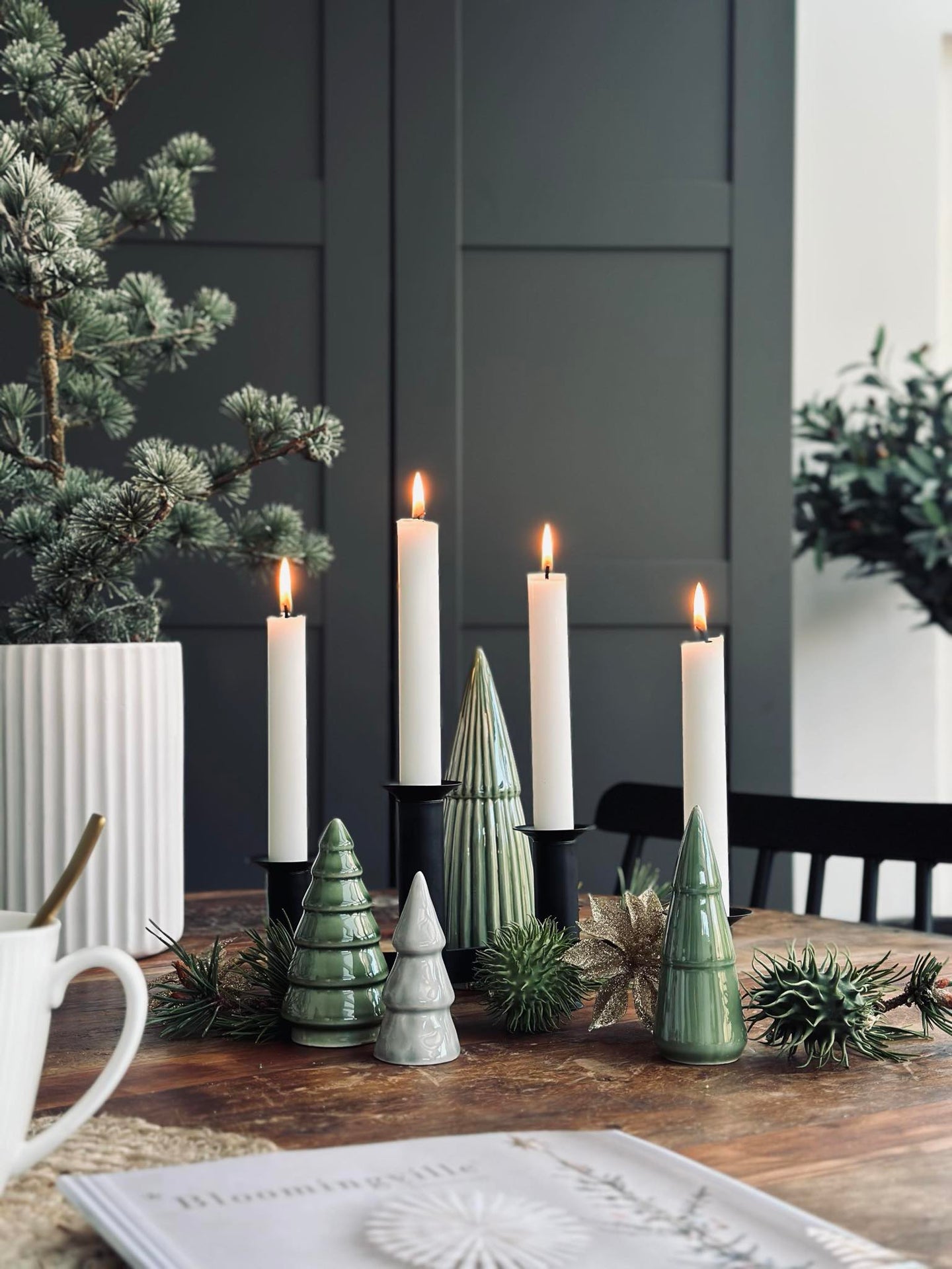 Adventsljusstake - Svart