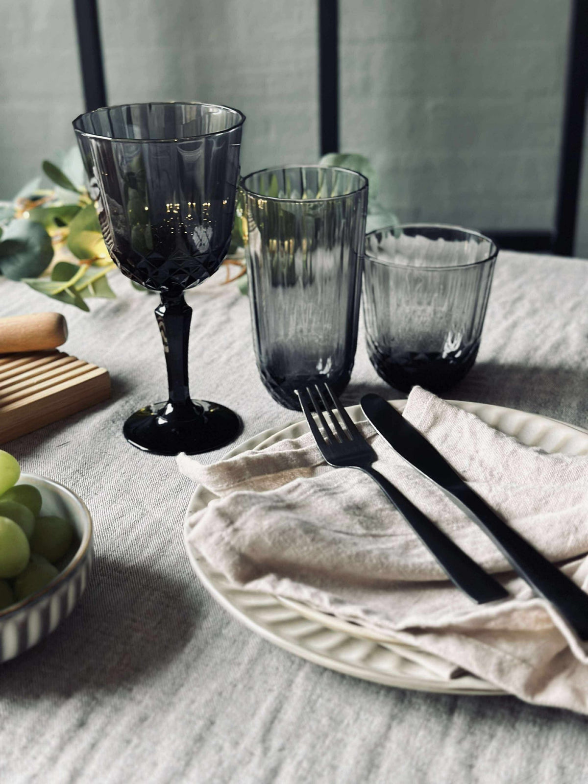Vinglas Sanna grey