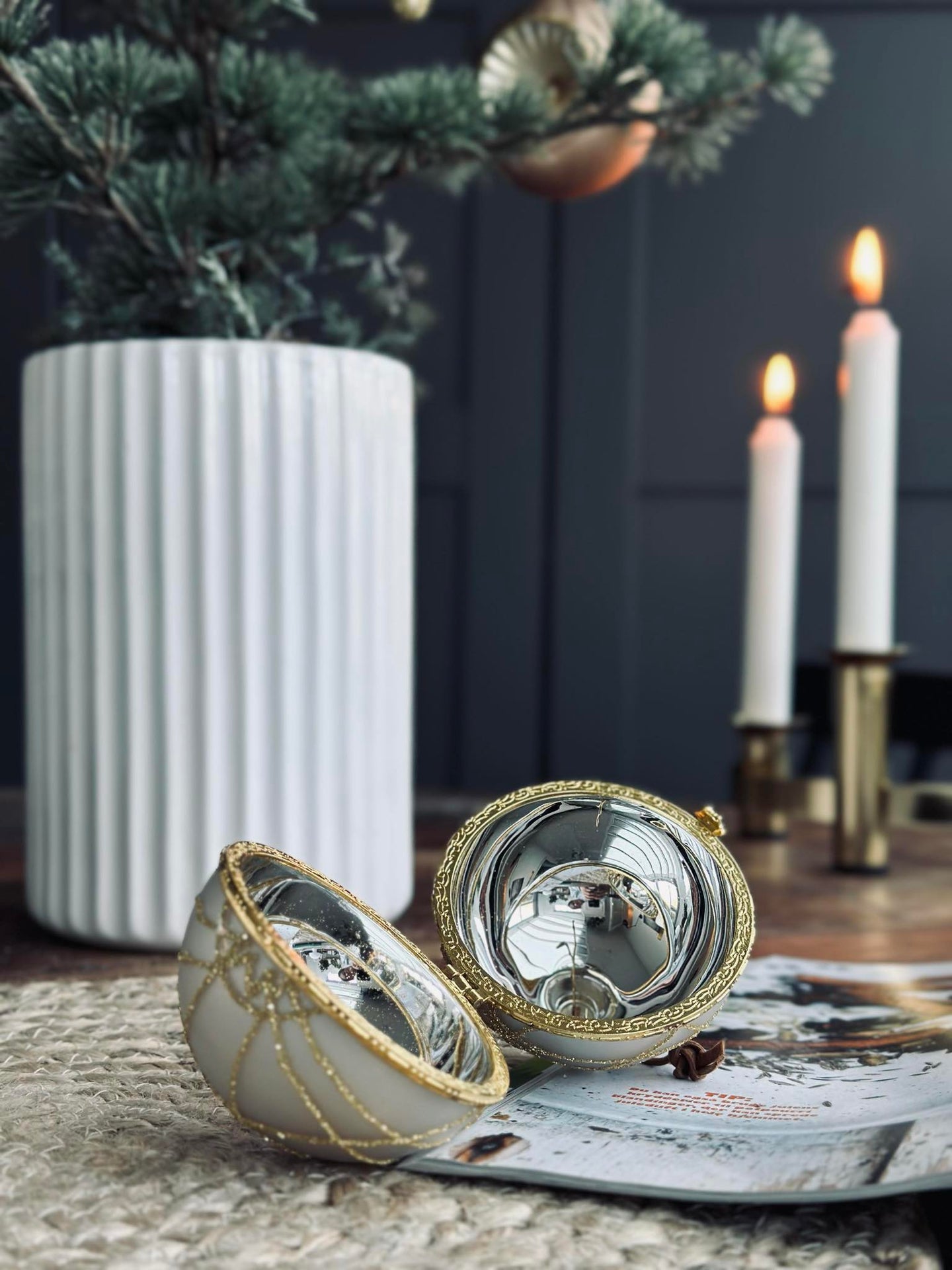 Glaskulor i guld - Paket med 3 st