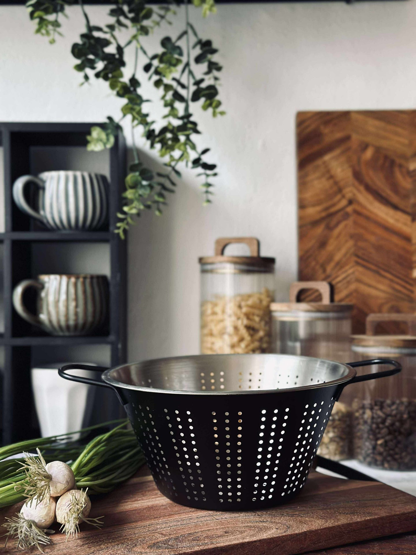 Durkslag Svart - Rostfritt stål