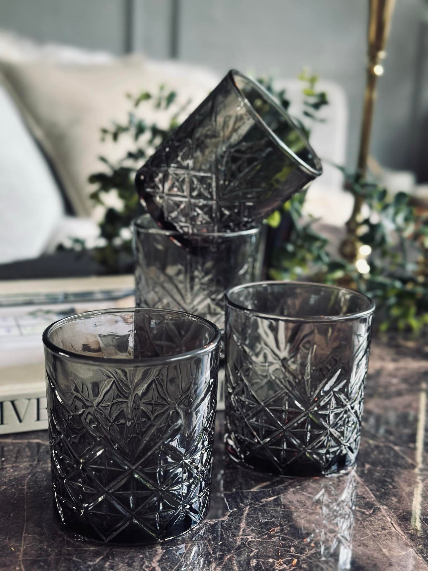 Whiskyglas / Vattenglas Rökfärgade - 4 st