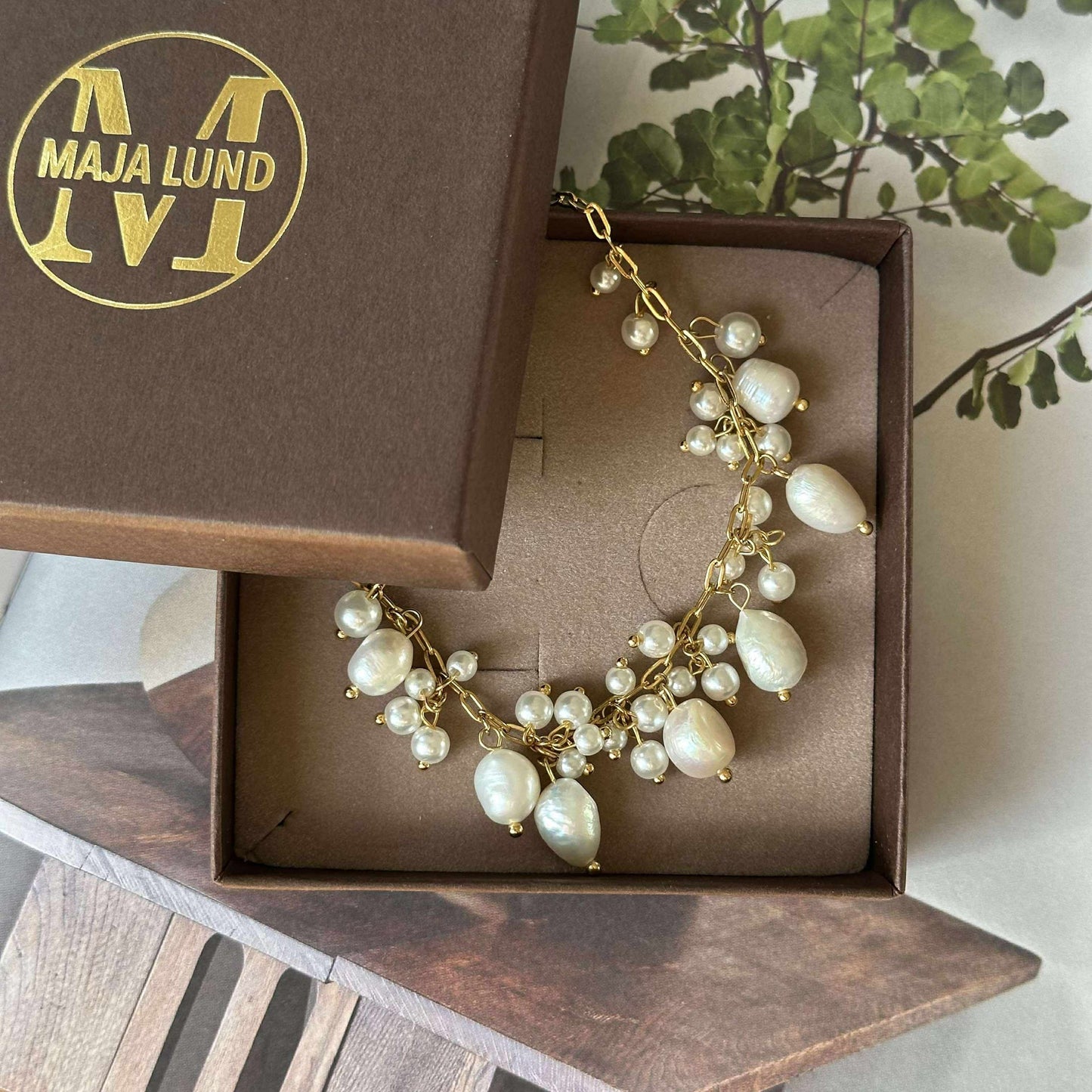 Halsband Cille - med pärlmix