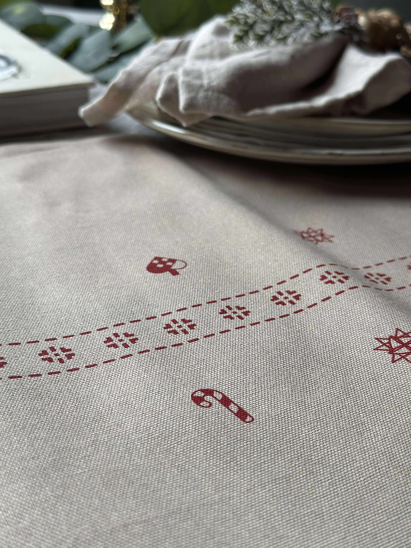 Julbordslöpare - 40x140 cm - Beige