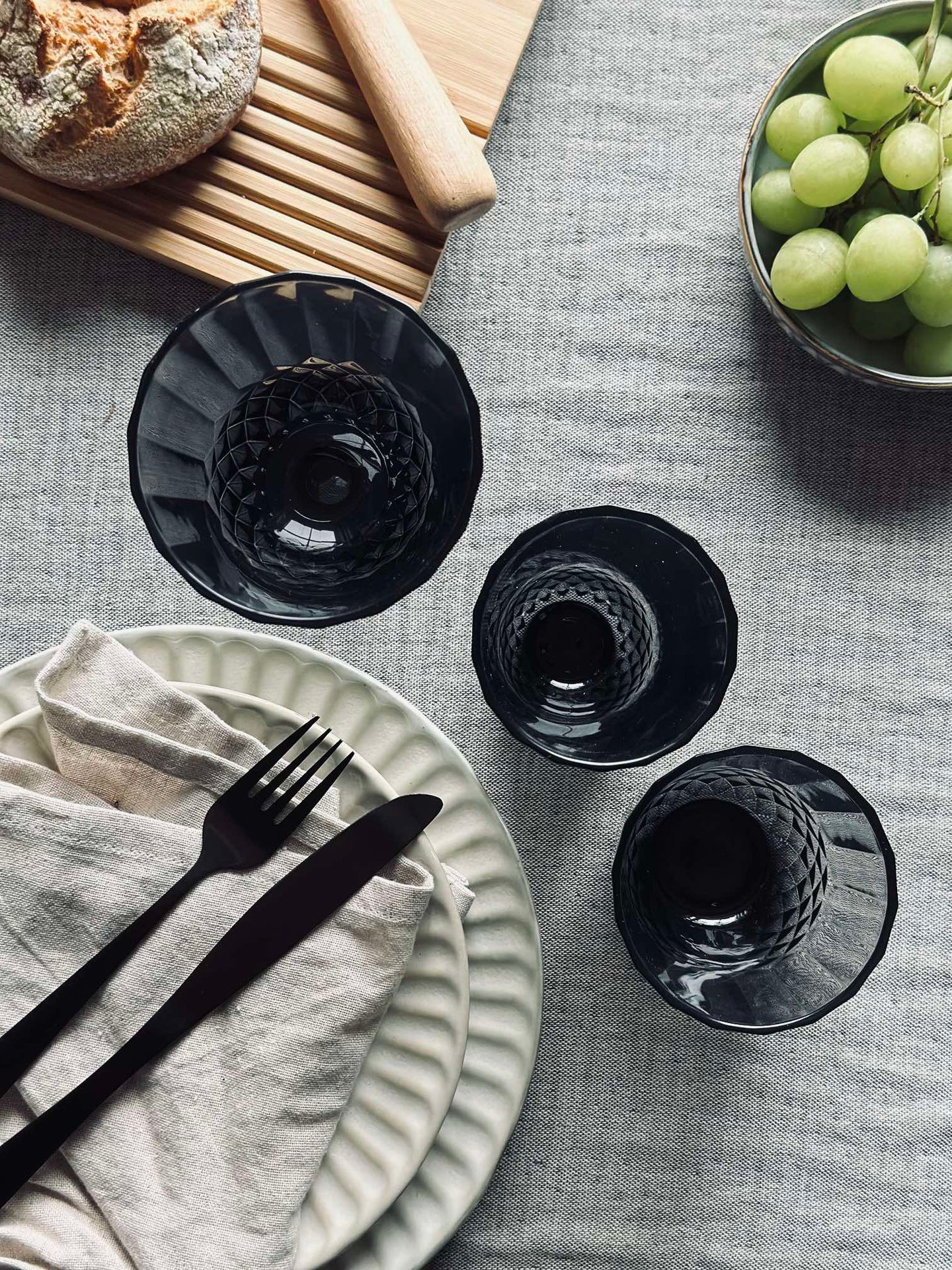Vinglas Sanna grey