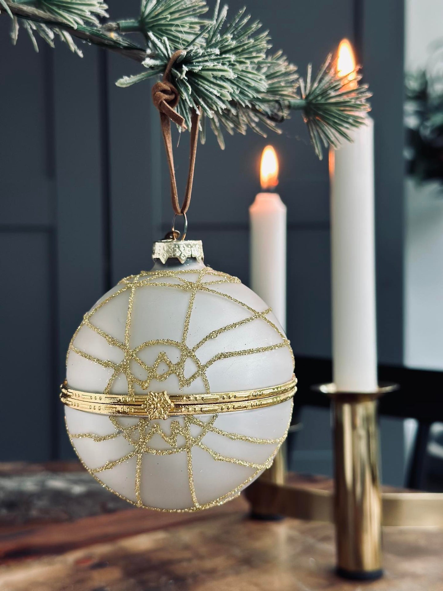 Glaskulor i guld - Paket med 3 st