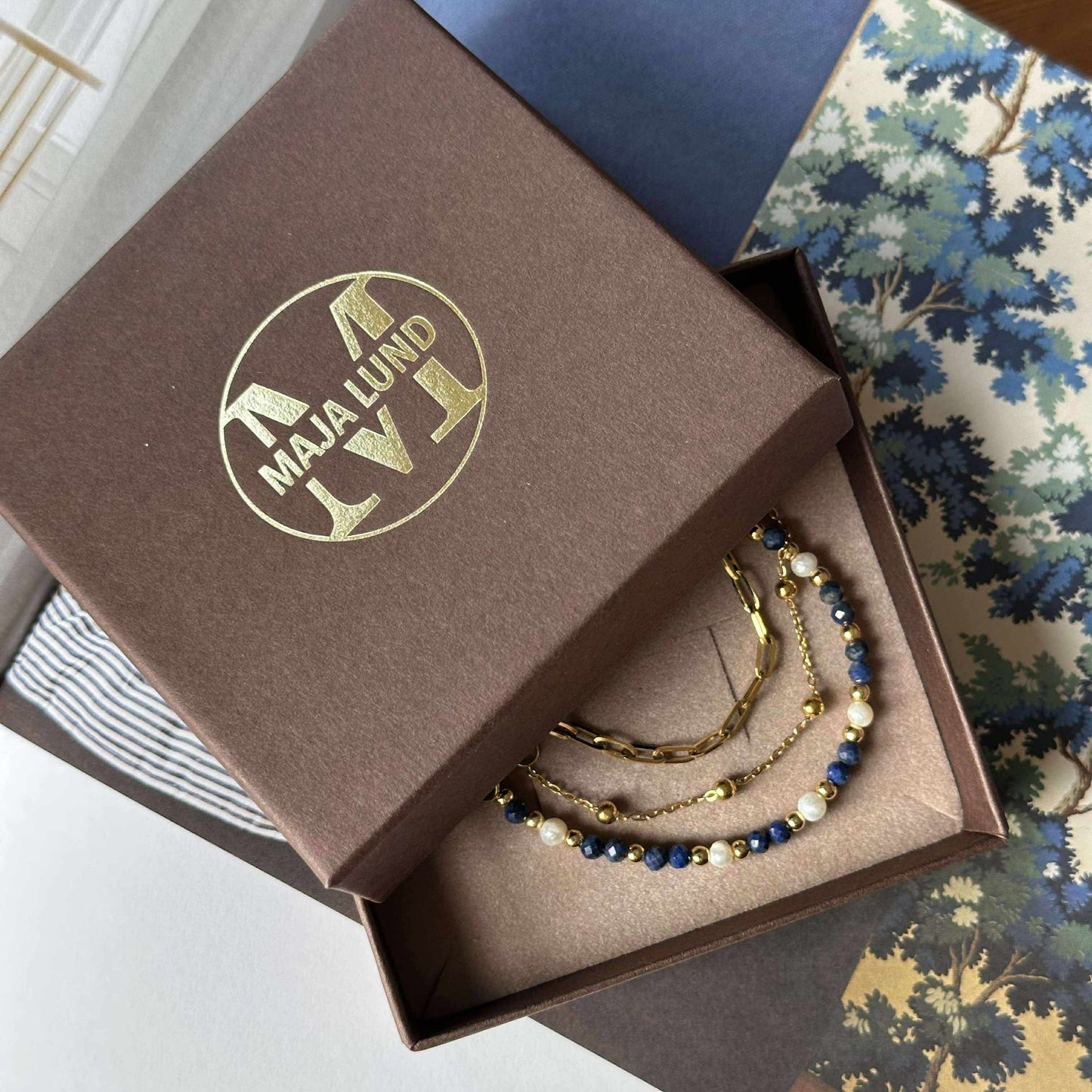 Armband Lilja set med 3 st - Äkta sötvattenspärlor