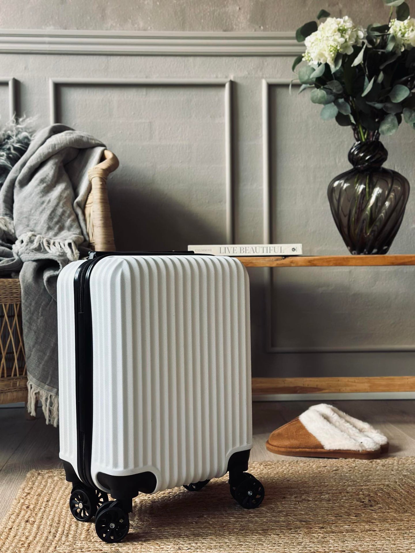 Resväska Trolley - Vit