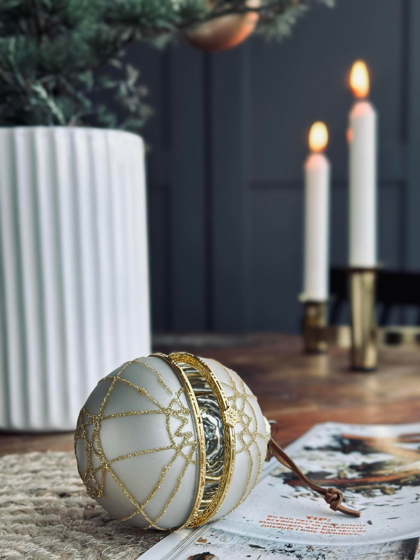 Glaskulor i guld - Paket med 3 st