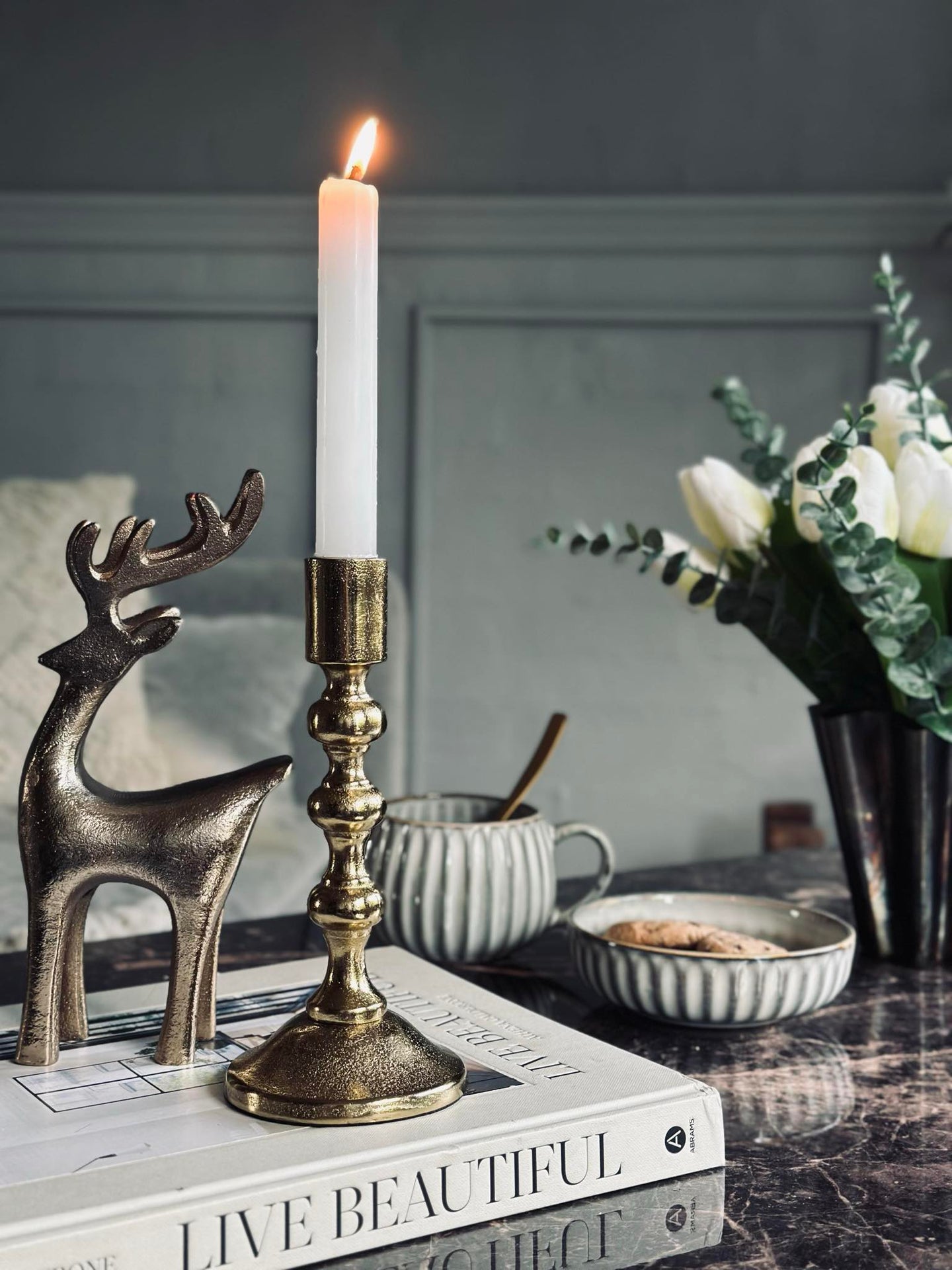 Ljusstake med kulor - Small