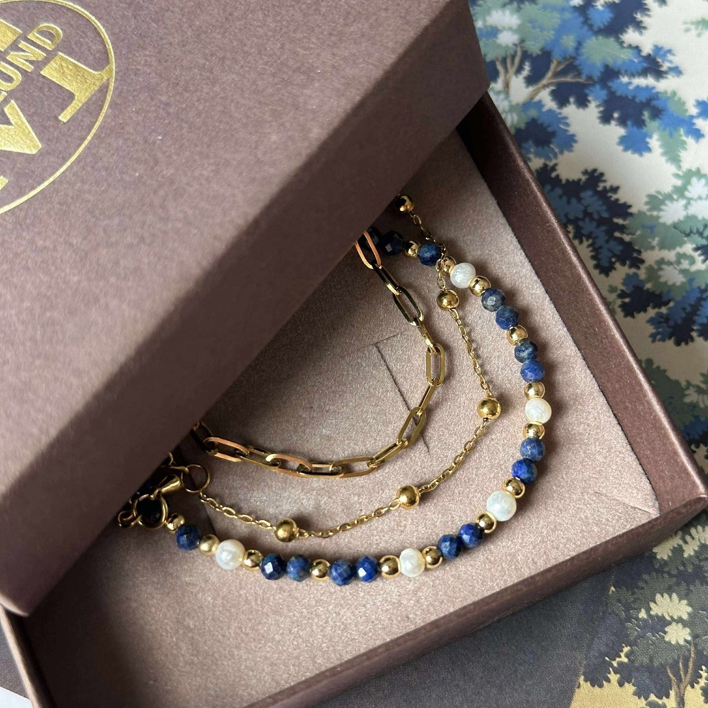 Armband Lilja set med 3 st - Äkta sötvattenspärlor