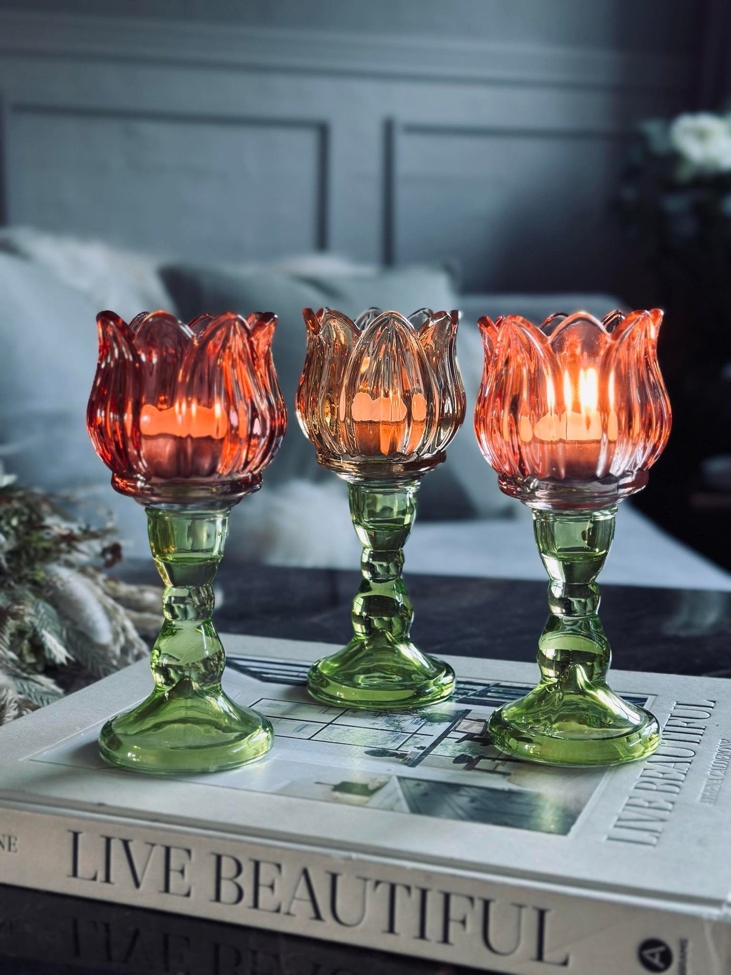 Ljusstake blomma rosa