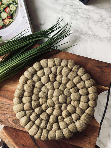 Underlägg DOTS - Taupe ull