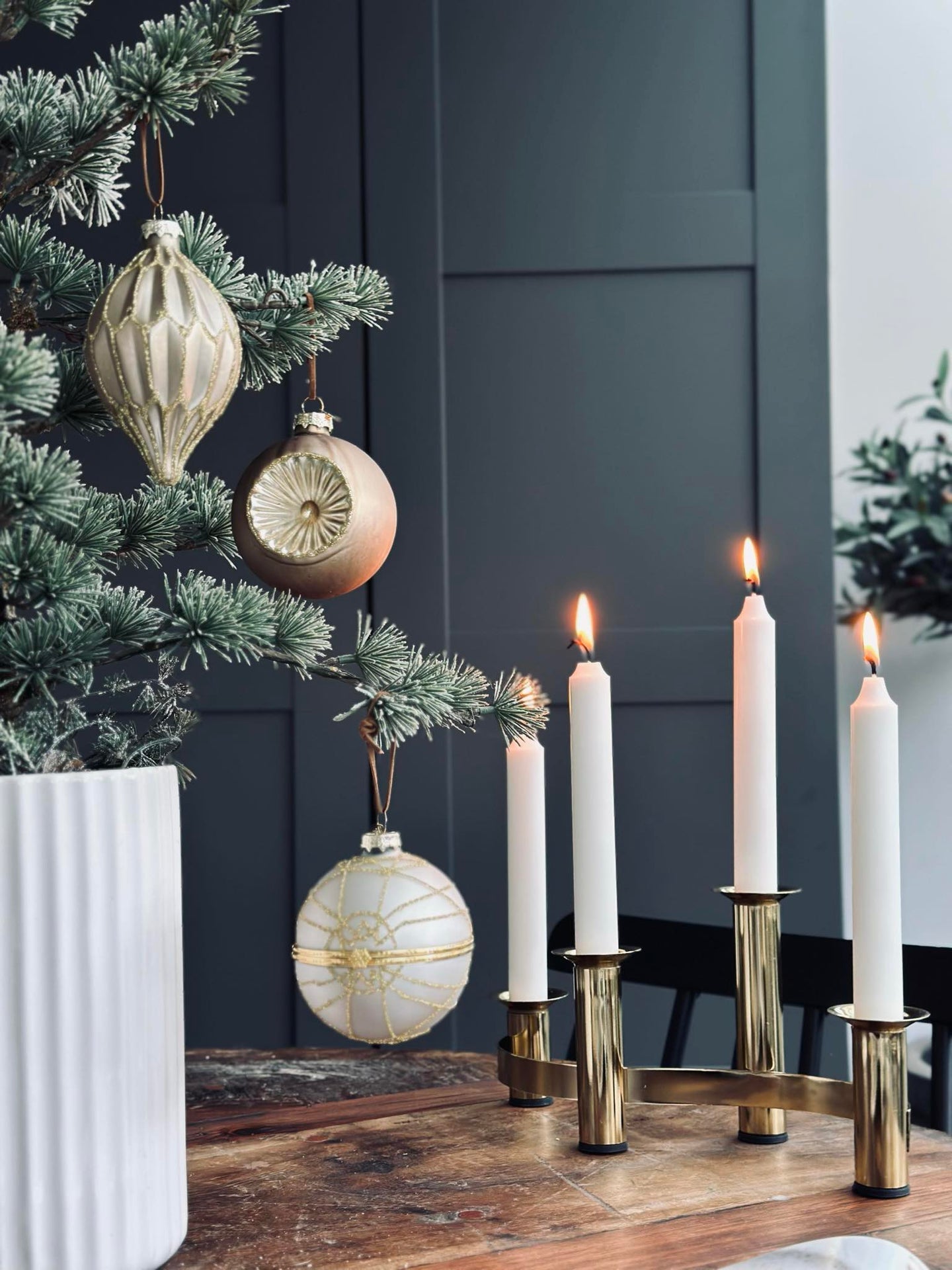 Glaskulor i guld - Paket med 3 st